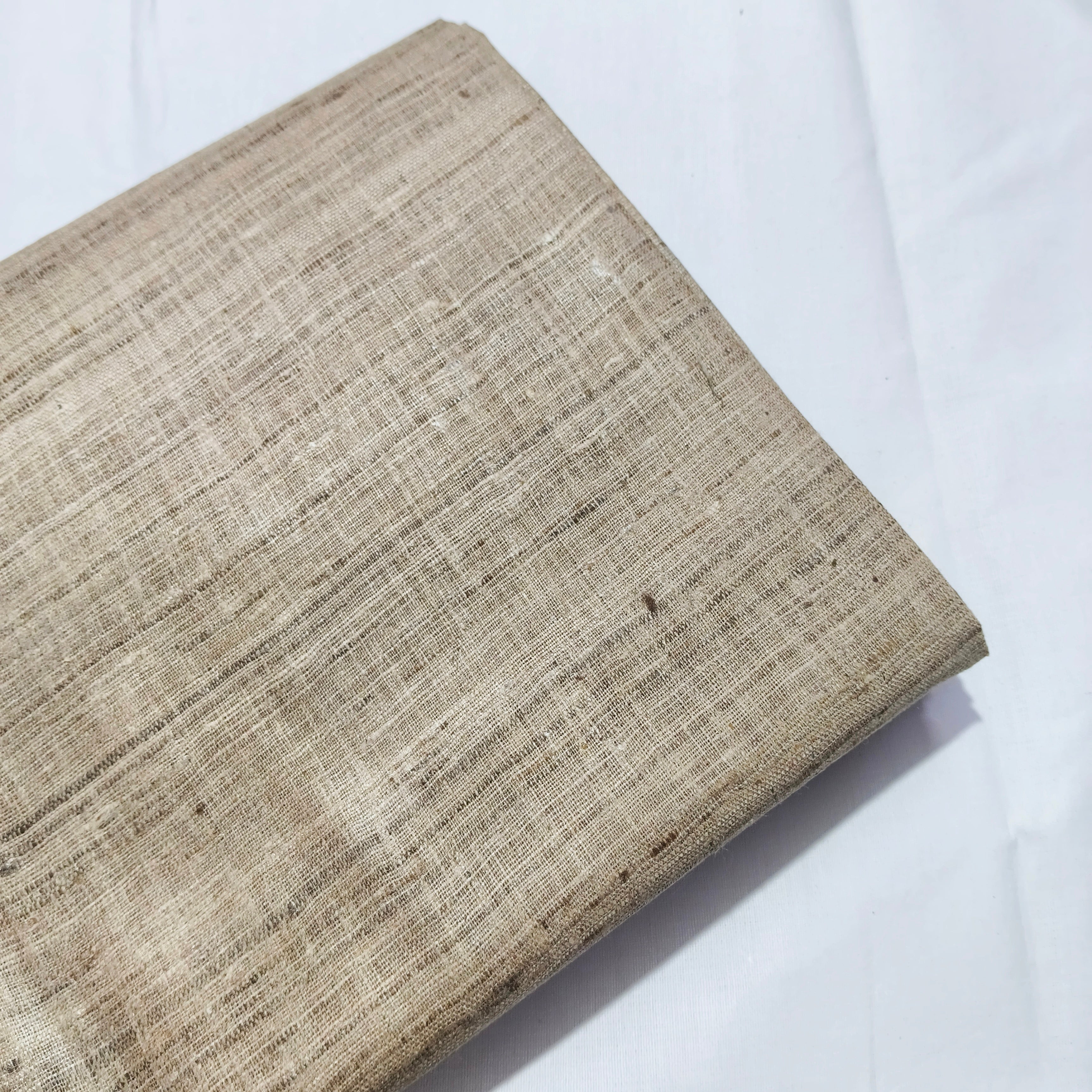Handspun Handwoven Brown Katiya Silk Fabric