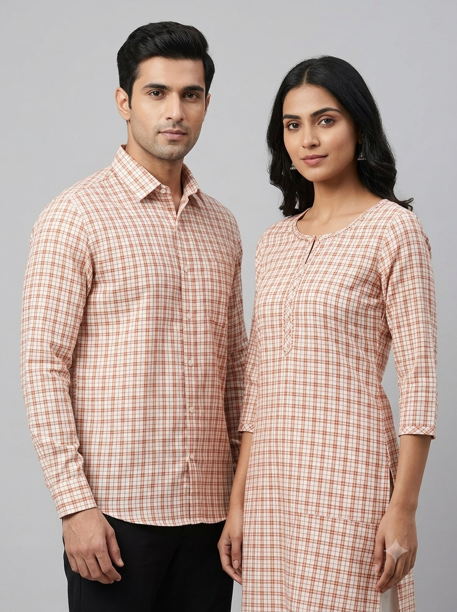 Handwoven Cotton Check Fabric CHK20
