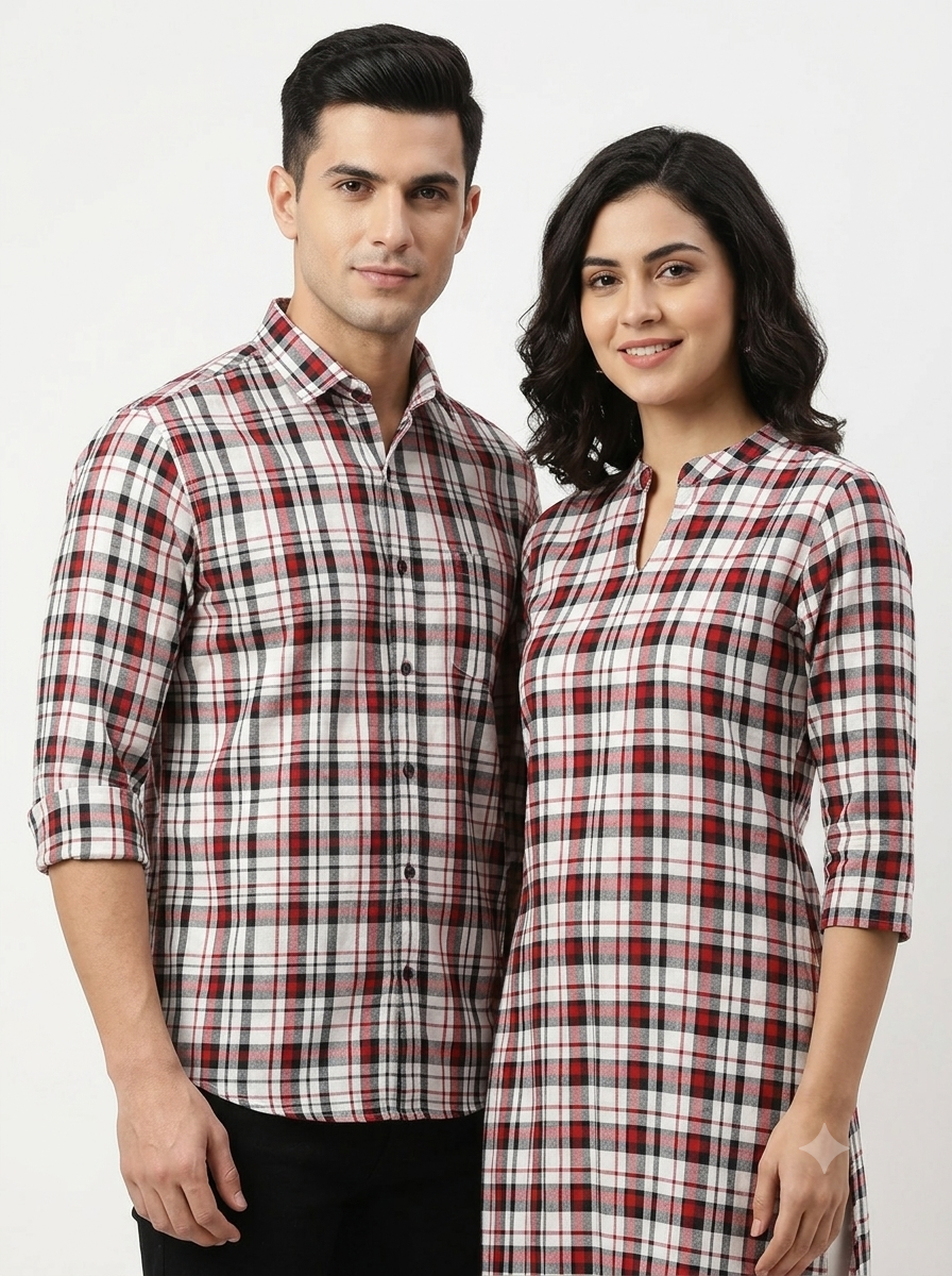 Handwoven Cotton Check Fabric CHK19