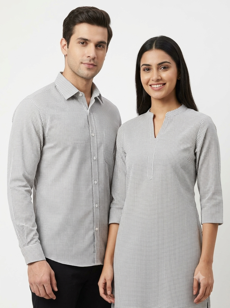 Handwoven Cotton Check Fabric CHK15