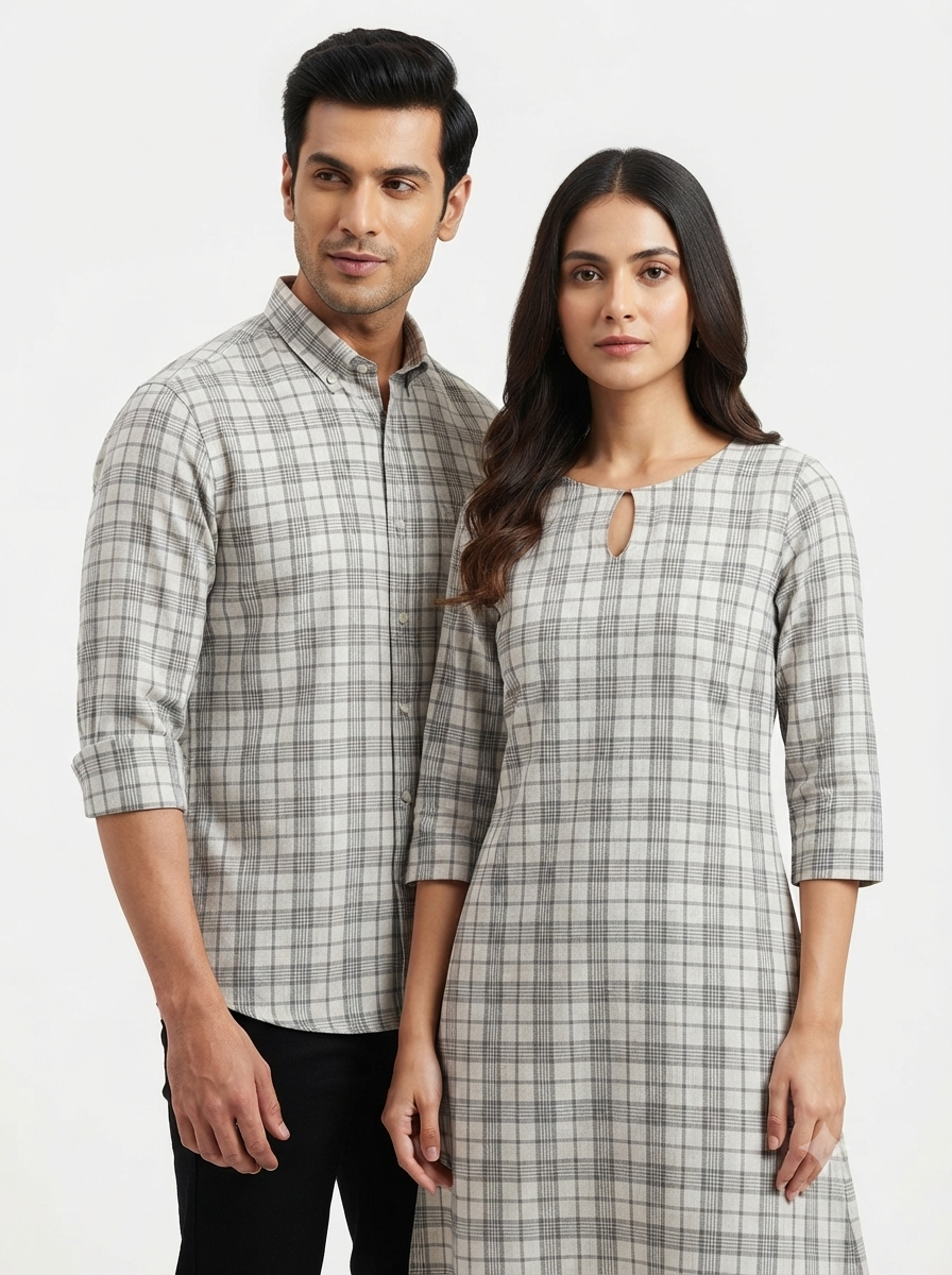 Handwoven Cotton Check Fabric CHK5