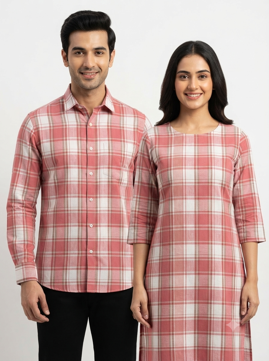 Handwoven Cotton Check Fabric CHK-10
