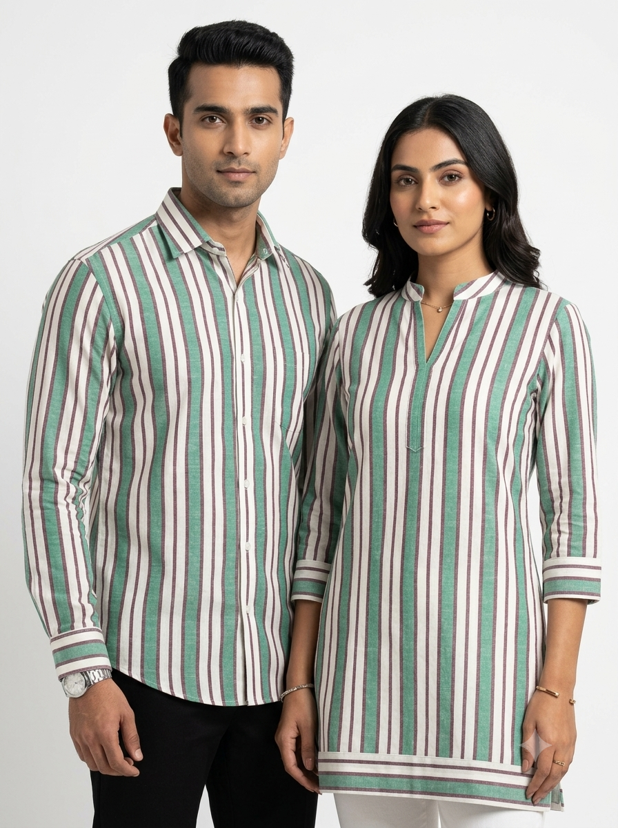 Handwoven Cotton Strip Fabric STP11