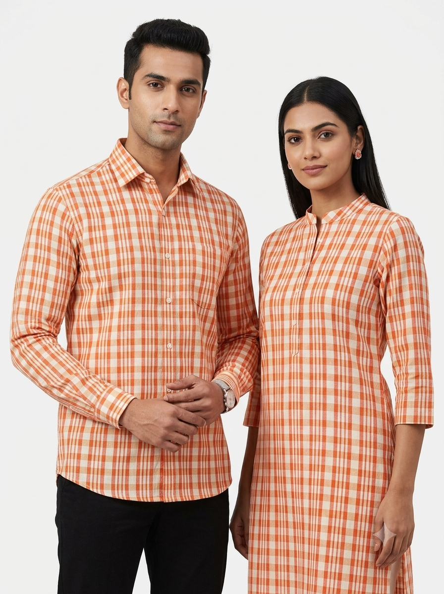 Handwoven Cotton Check Fabric CHK3