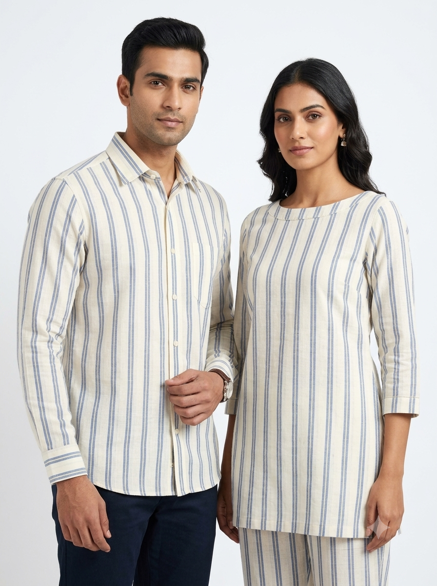 Handwoven Cotton Strip Fabric STP9