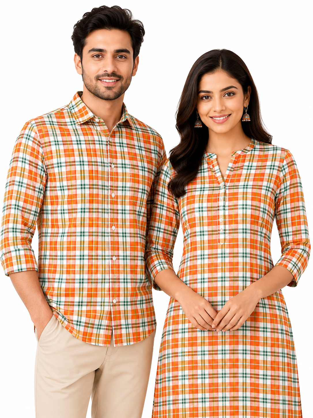 Handwoven Cotton Check Fabric CHK8