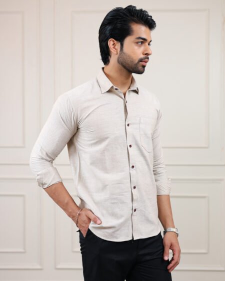 Grey Vireo Pakhi Handloom Cotton Full Sleeve Shirt