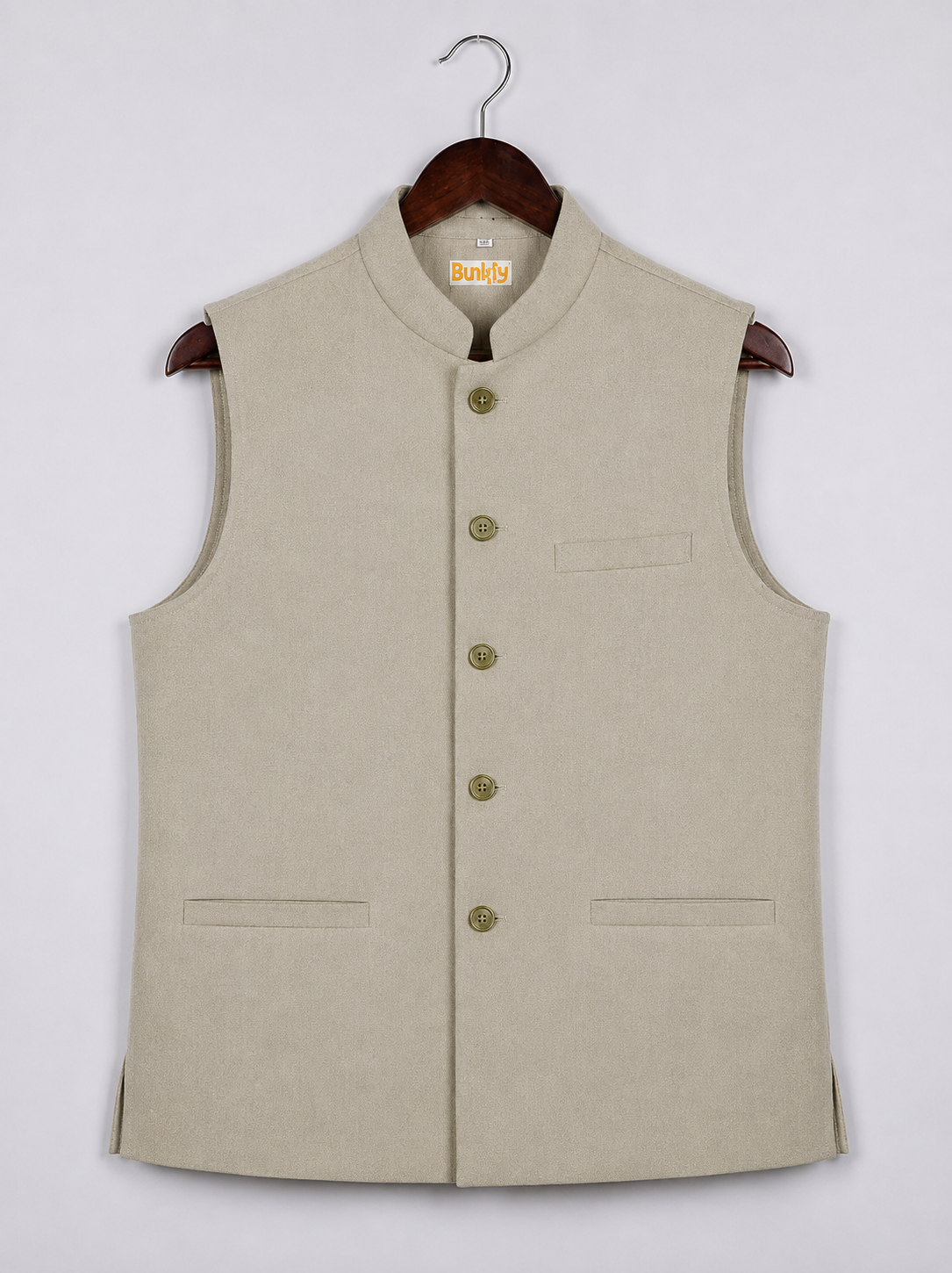 Woolen Nehru Jackets Lite Beige Colour