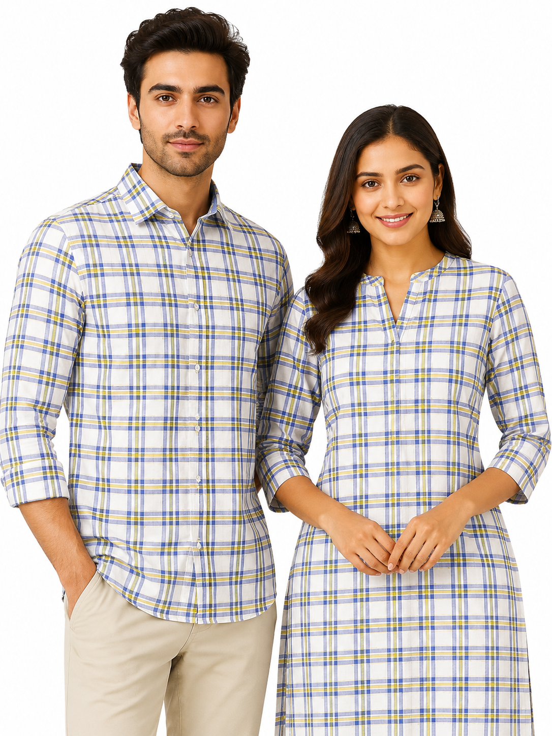 Handwoven Cotton Check Fabric CHK27