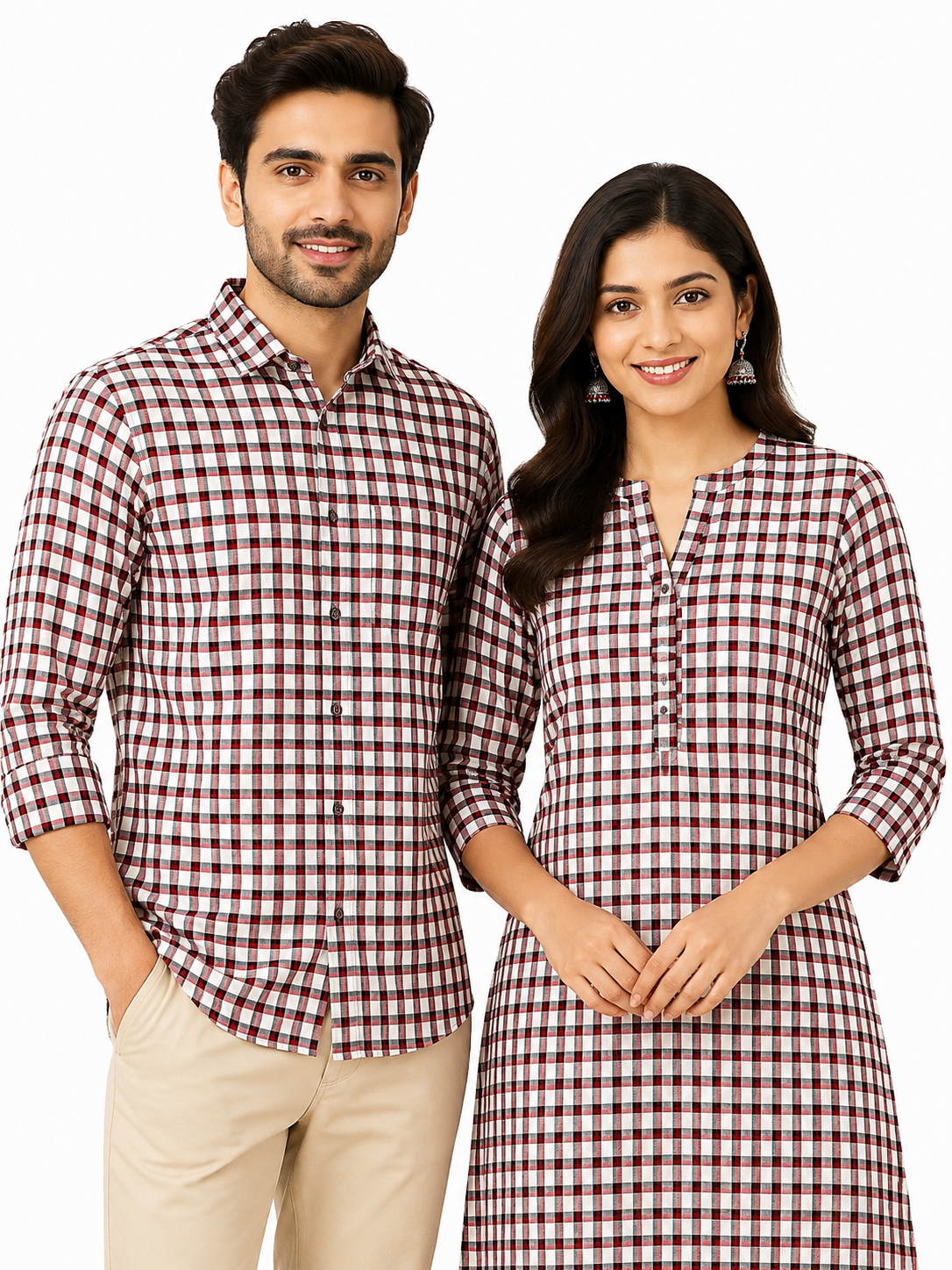 Handwoven Cotton Check Fabric CHK32