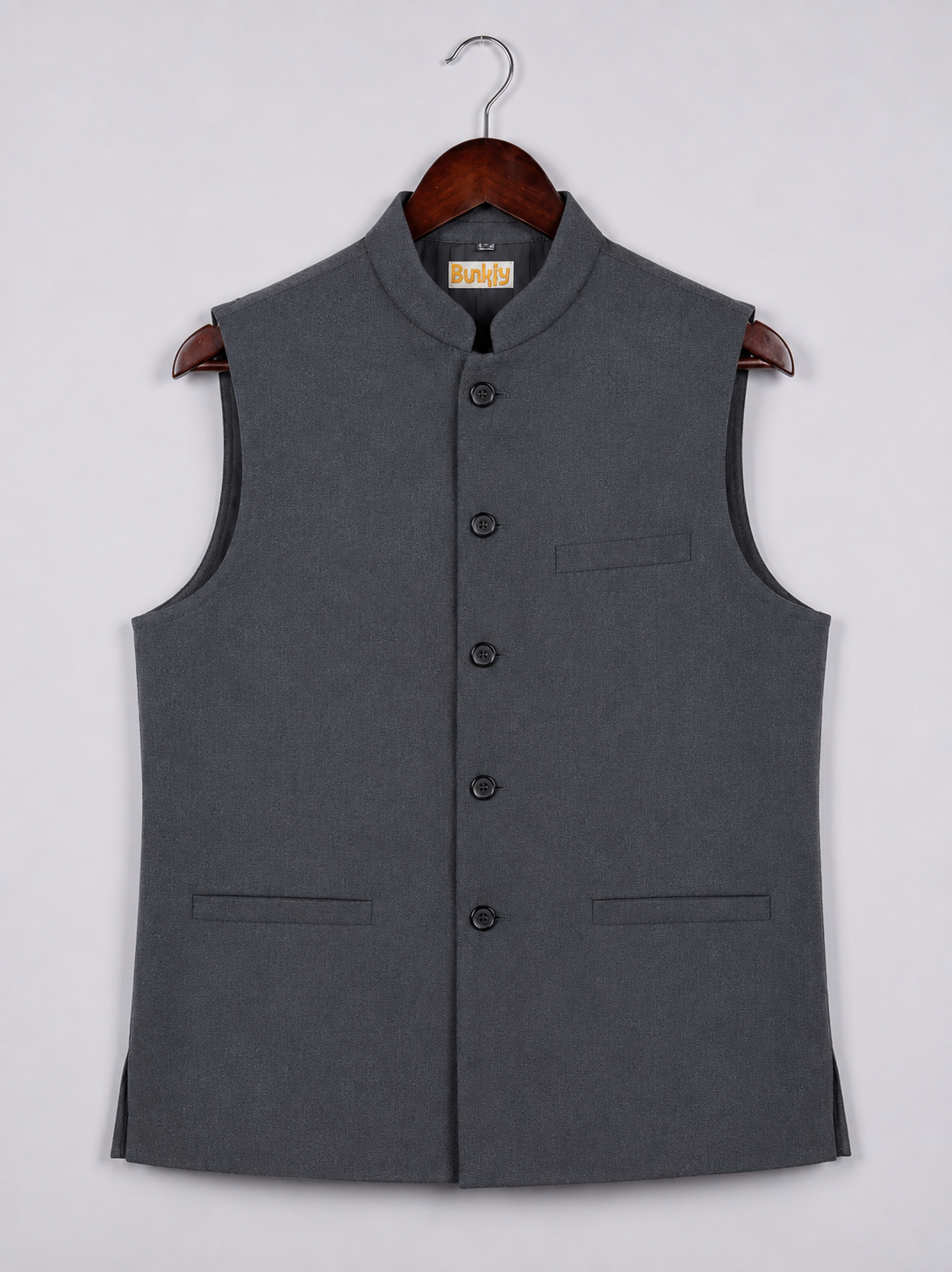 Woolen Nehru Jackets Grey Colour