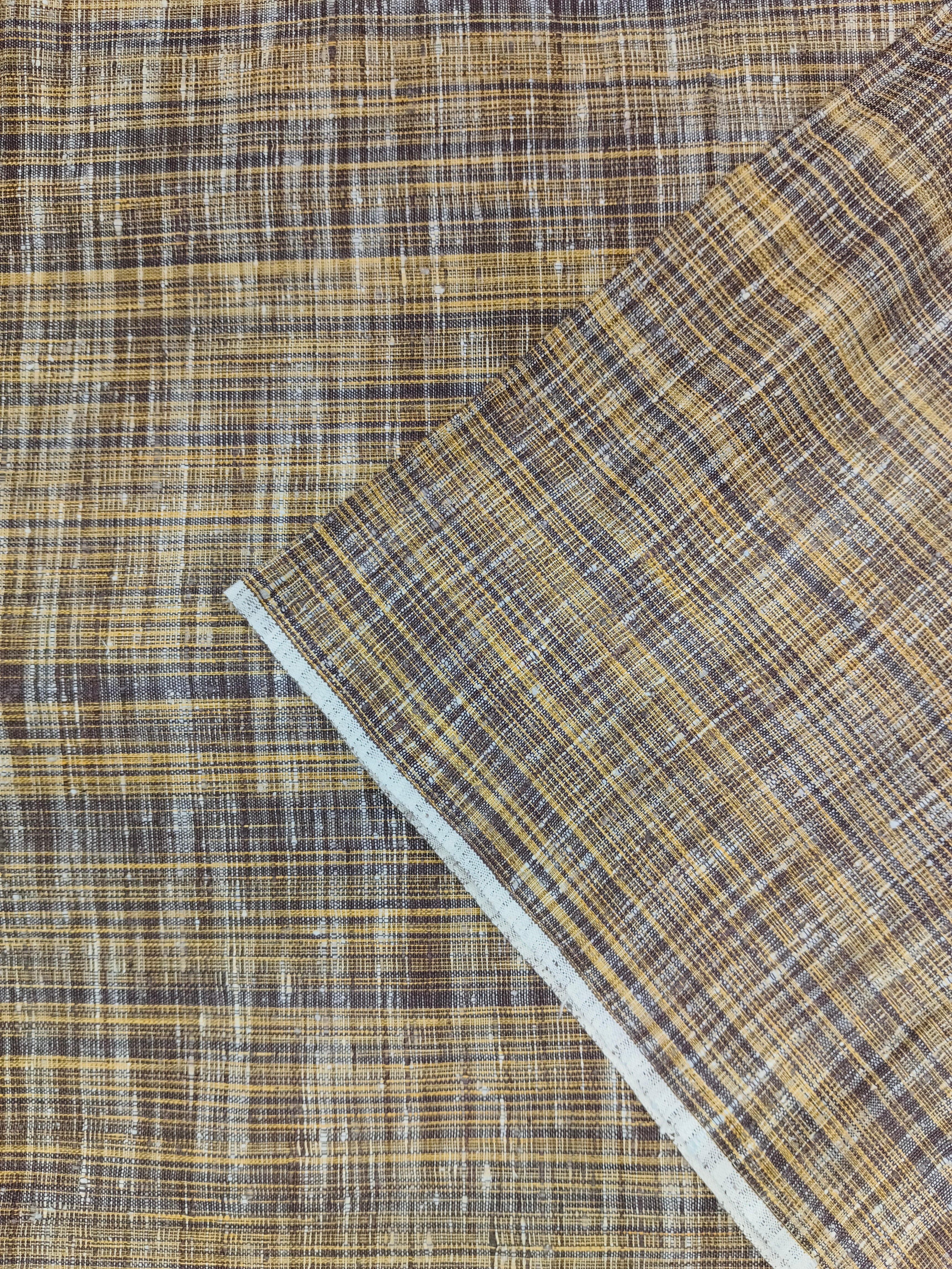 Coffee Jharna Khaddar Fabric