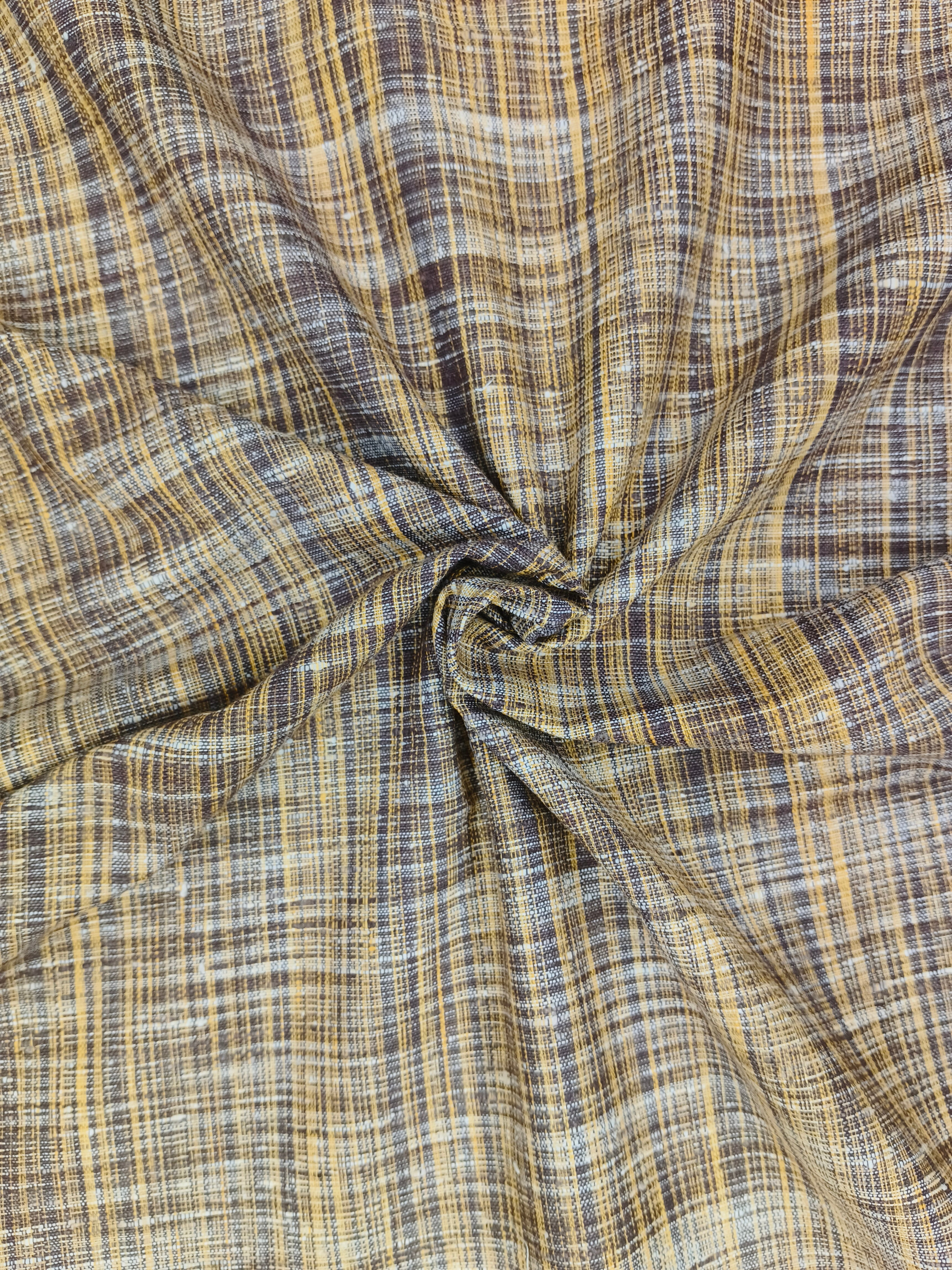 Coffee Jharna Khaddar Fabric