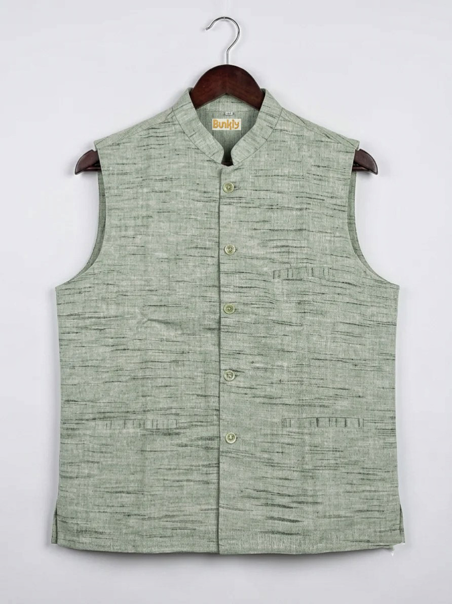 Khadi Half Jackets Grey Colour