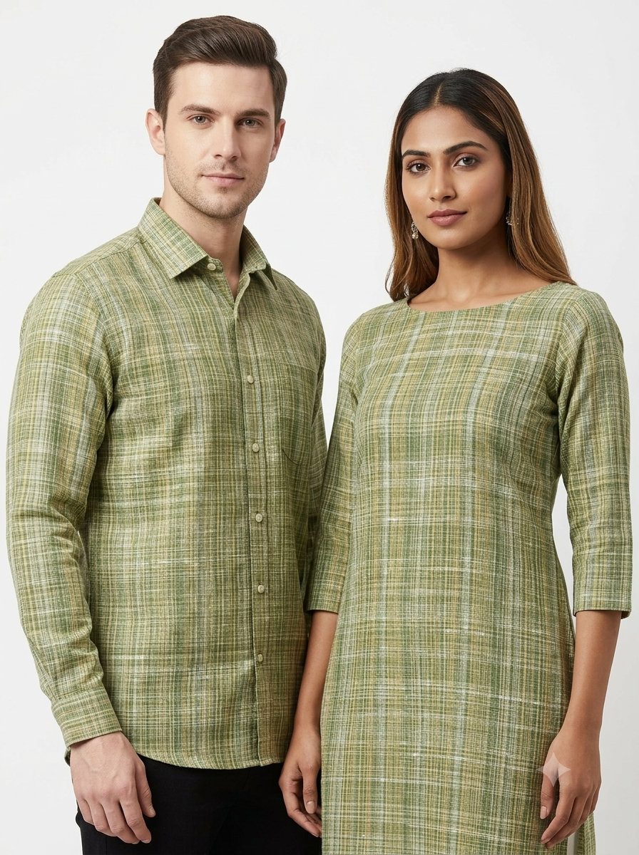 Green Jharna Khaddar Fabric