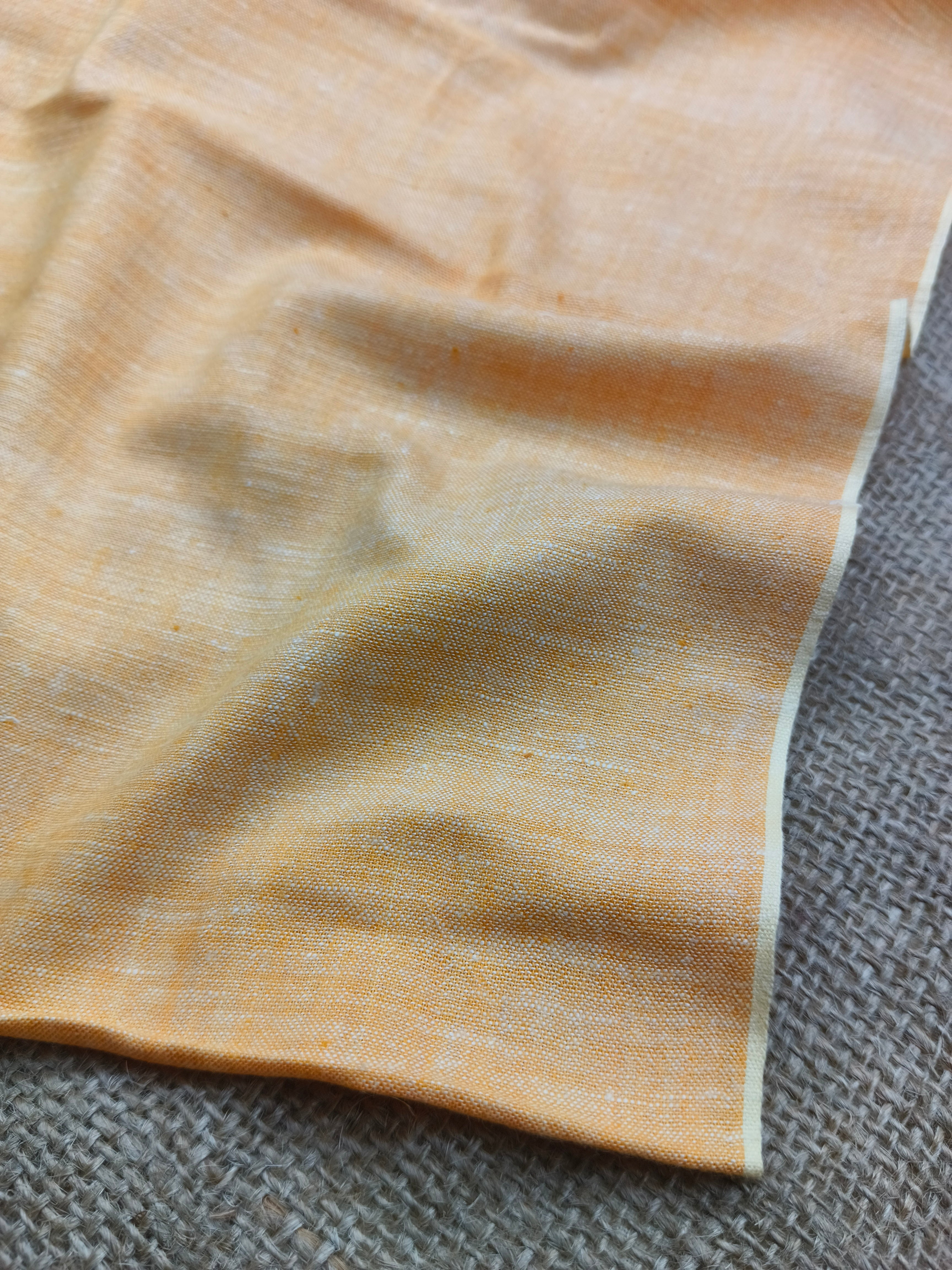 Handspun Handwoven Cotton Golden Colour Fabric