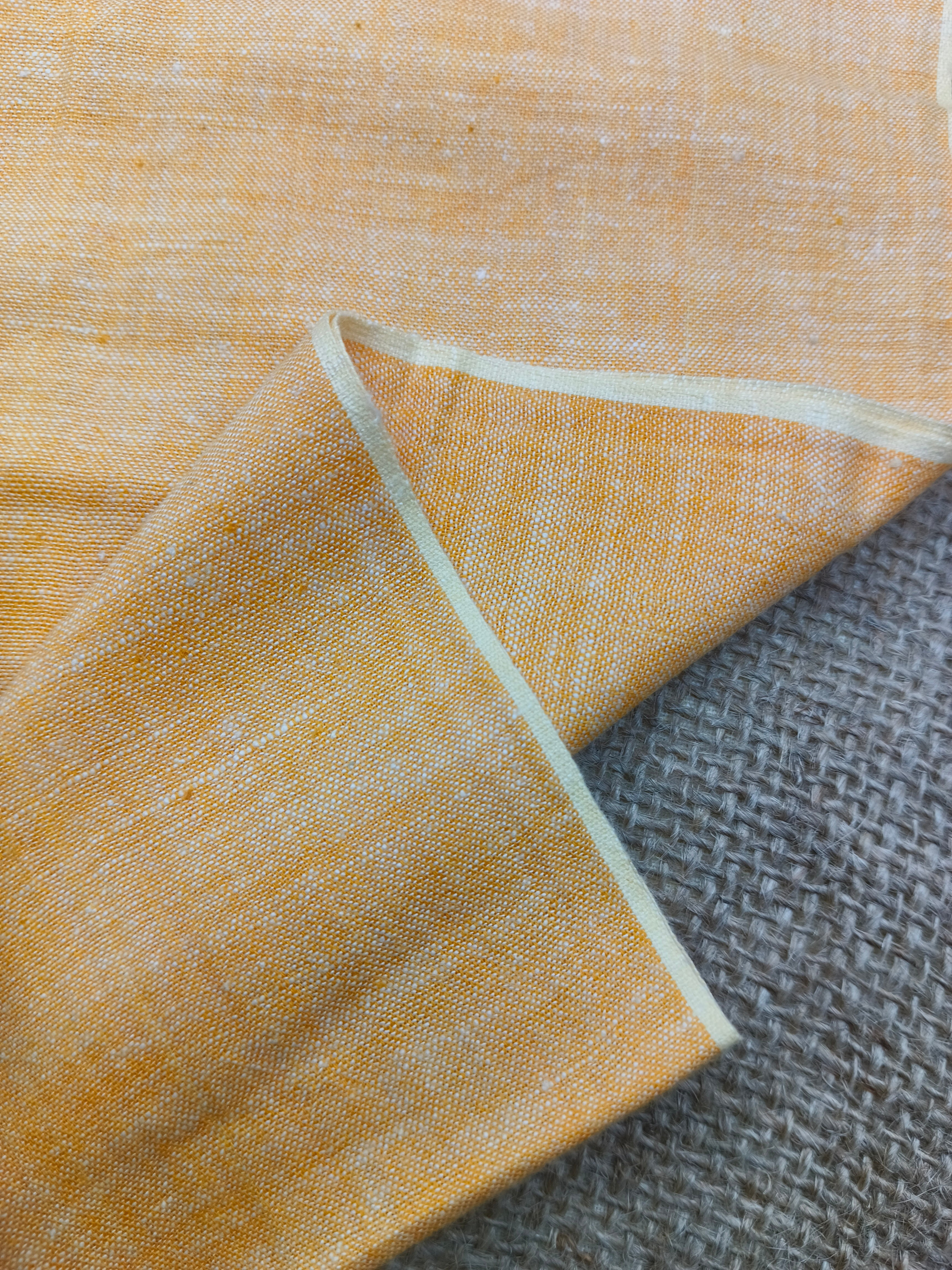 Handspun Handwoven Cotton Golden Colour Fabric