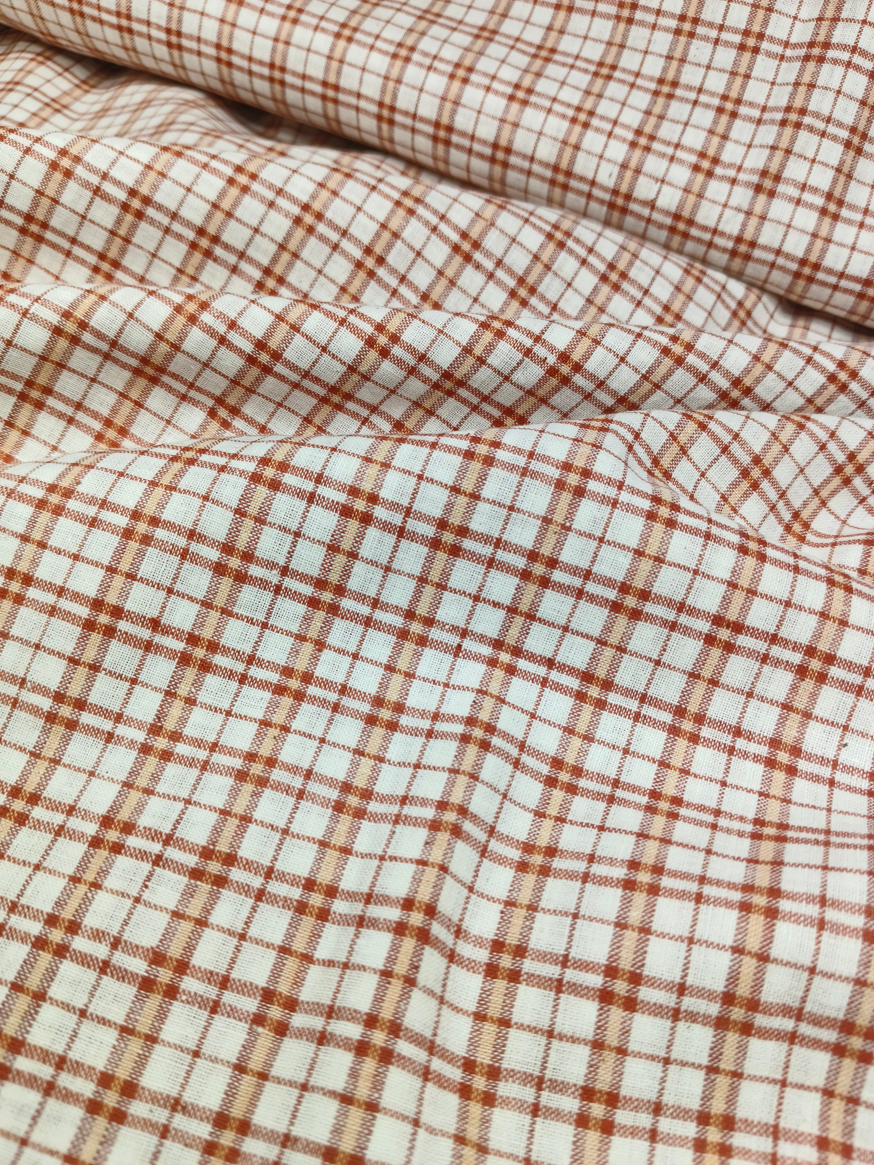 Handwoven Cotton Check Fabric CHK20