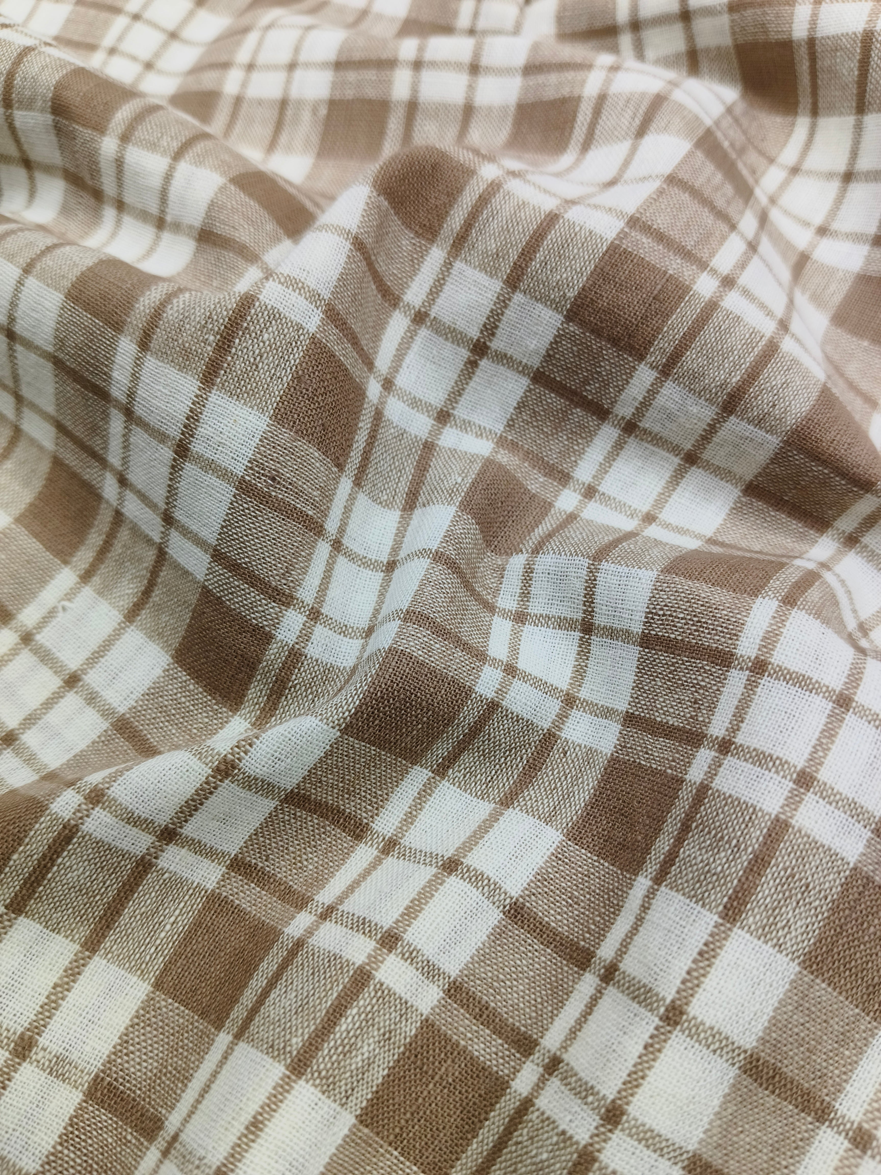 Handwoven Cotton Check Fabric CHK22