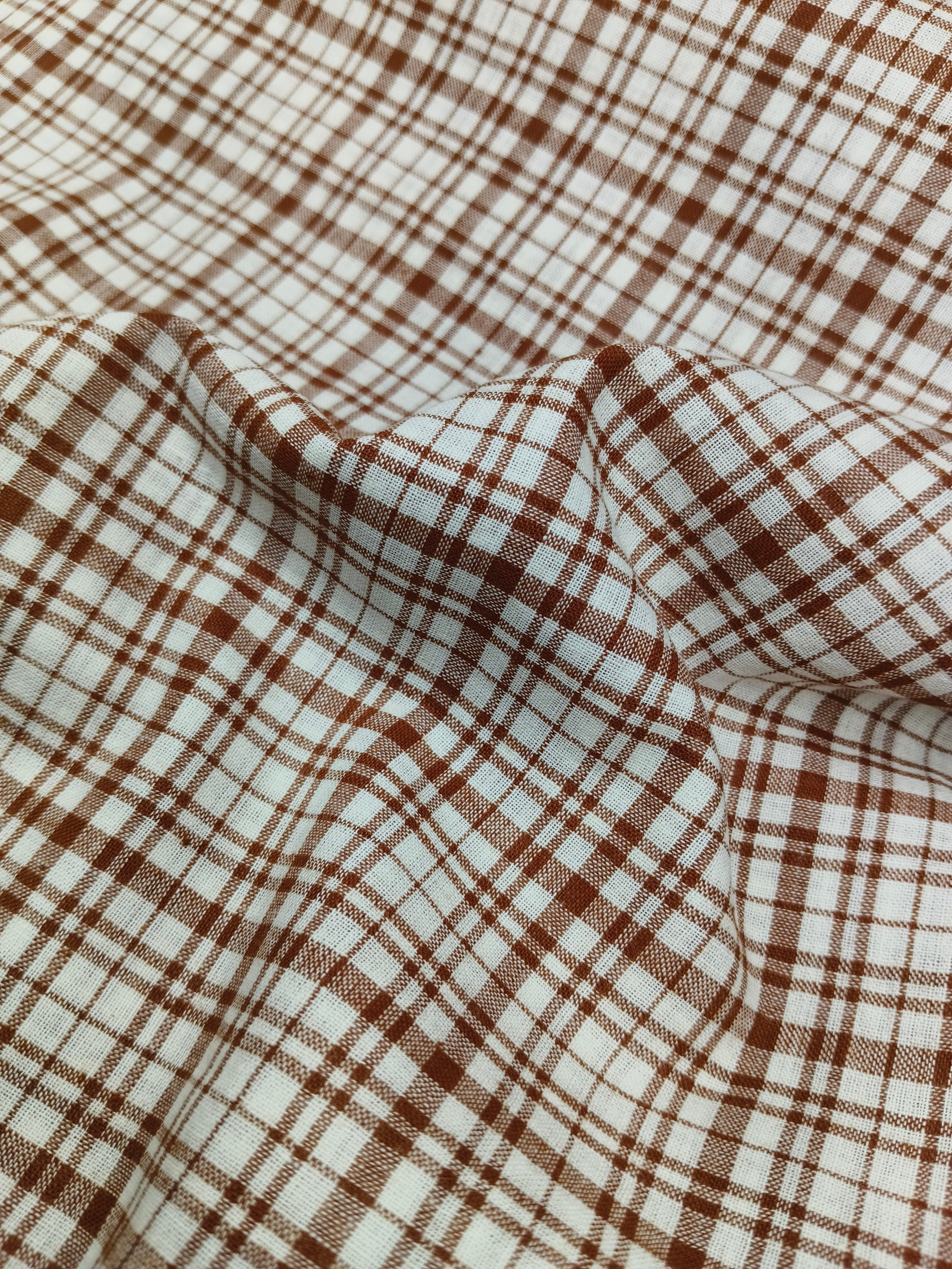 Handwoven Cotton Check Fabric CHK28