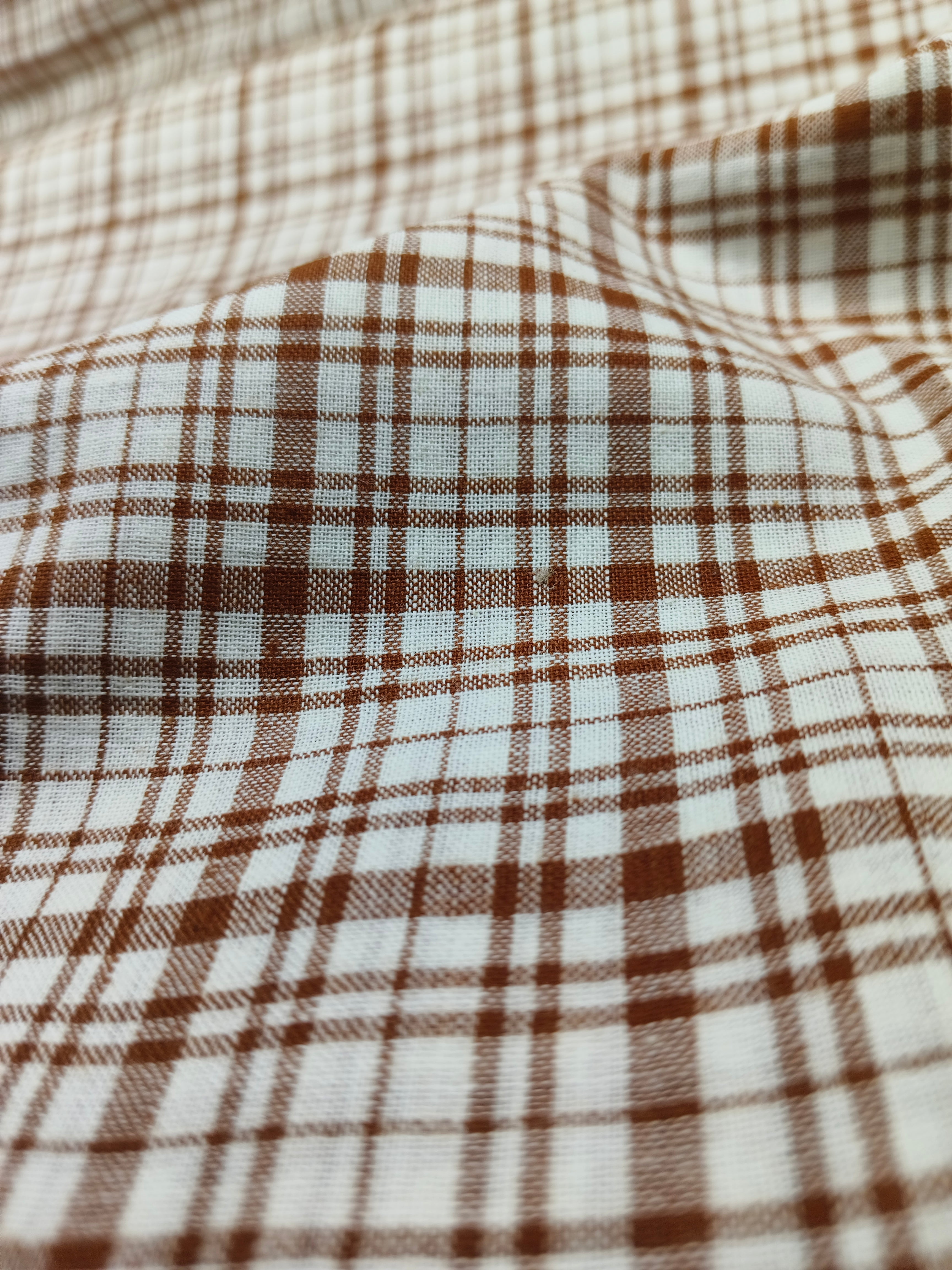 Handwoven Cotton Check Fabric CHK28