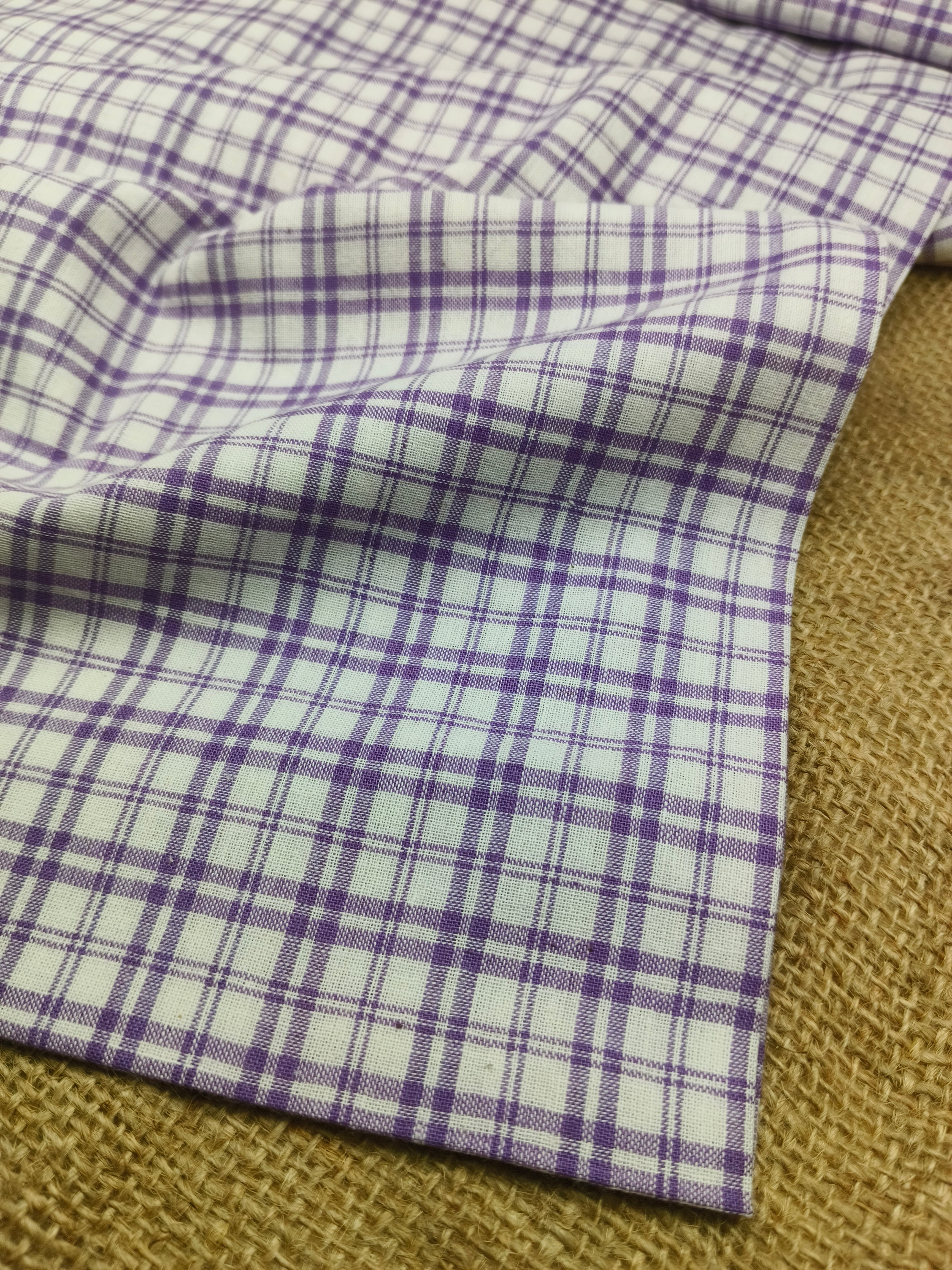 Handwoven Cotton Check Fabric CHK24