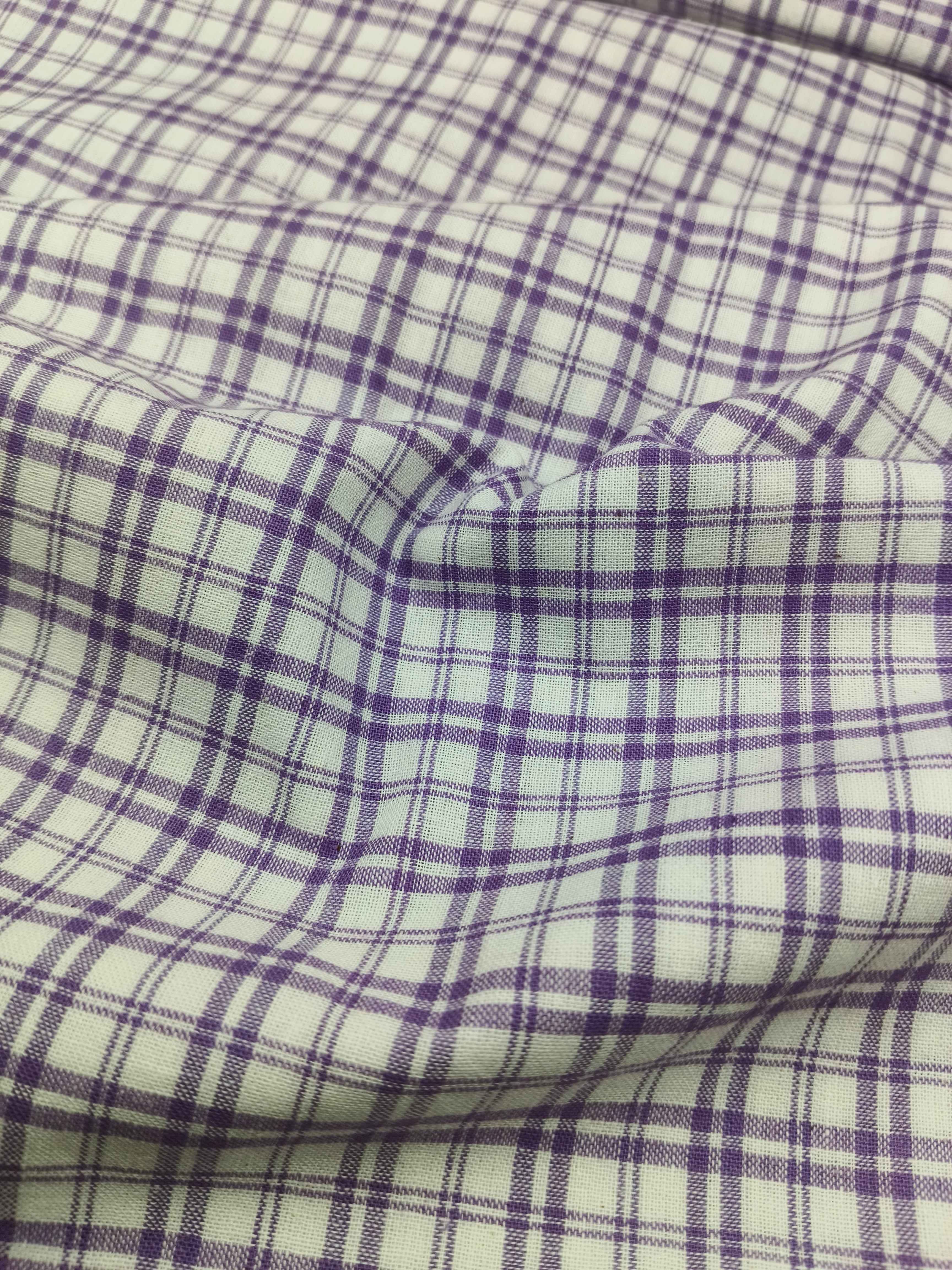 Handwoven Cotton Check Fabric CHK24