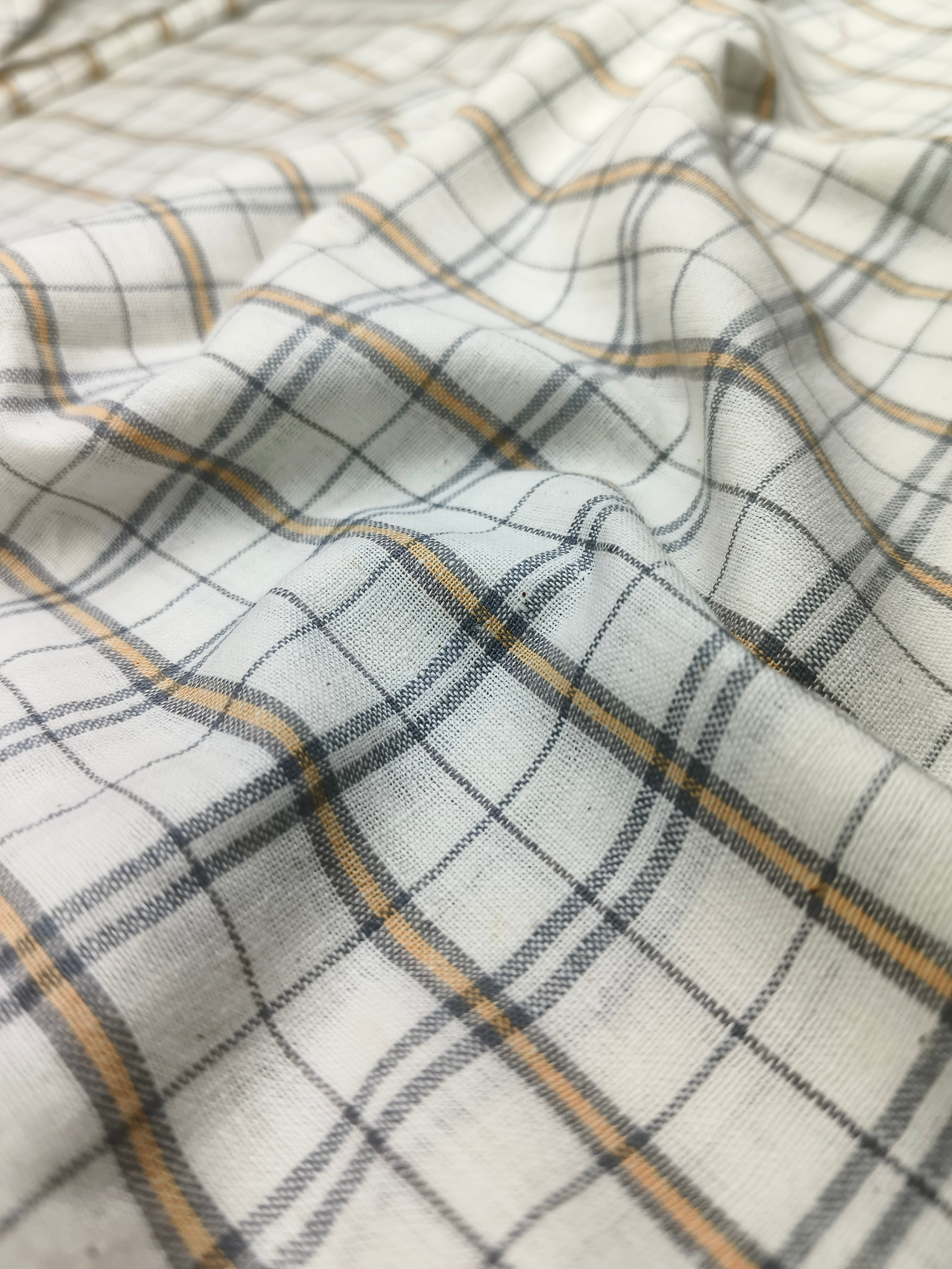 Handwoven Cotton Check Fabric CHK1