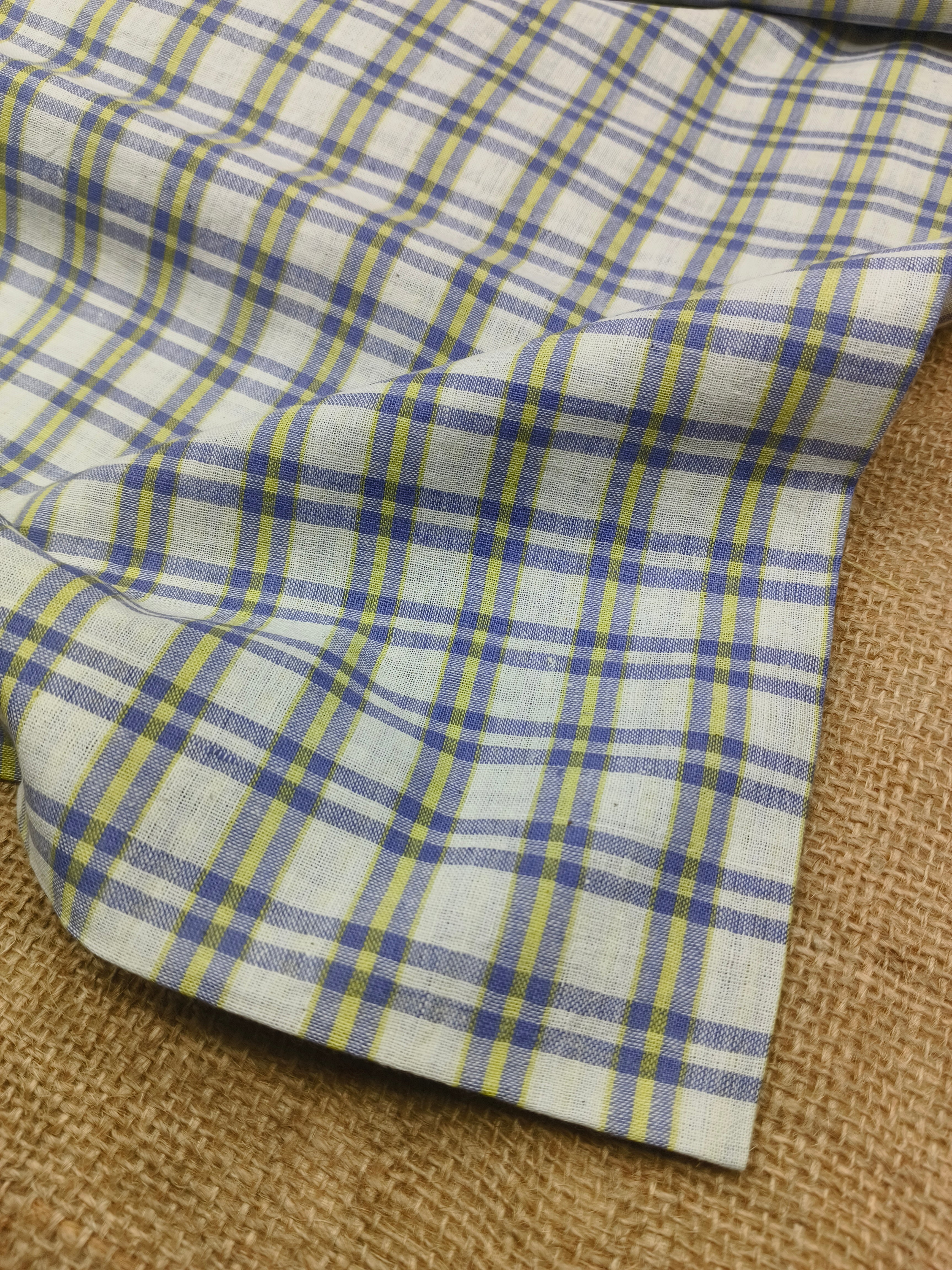 Handwoven Cotton Check Fabric CHK27