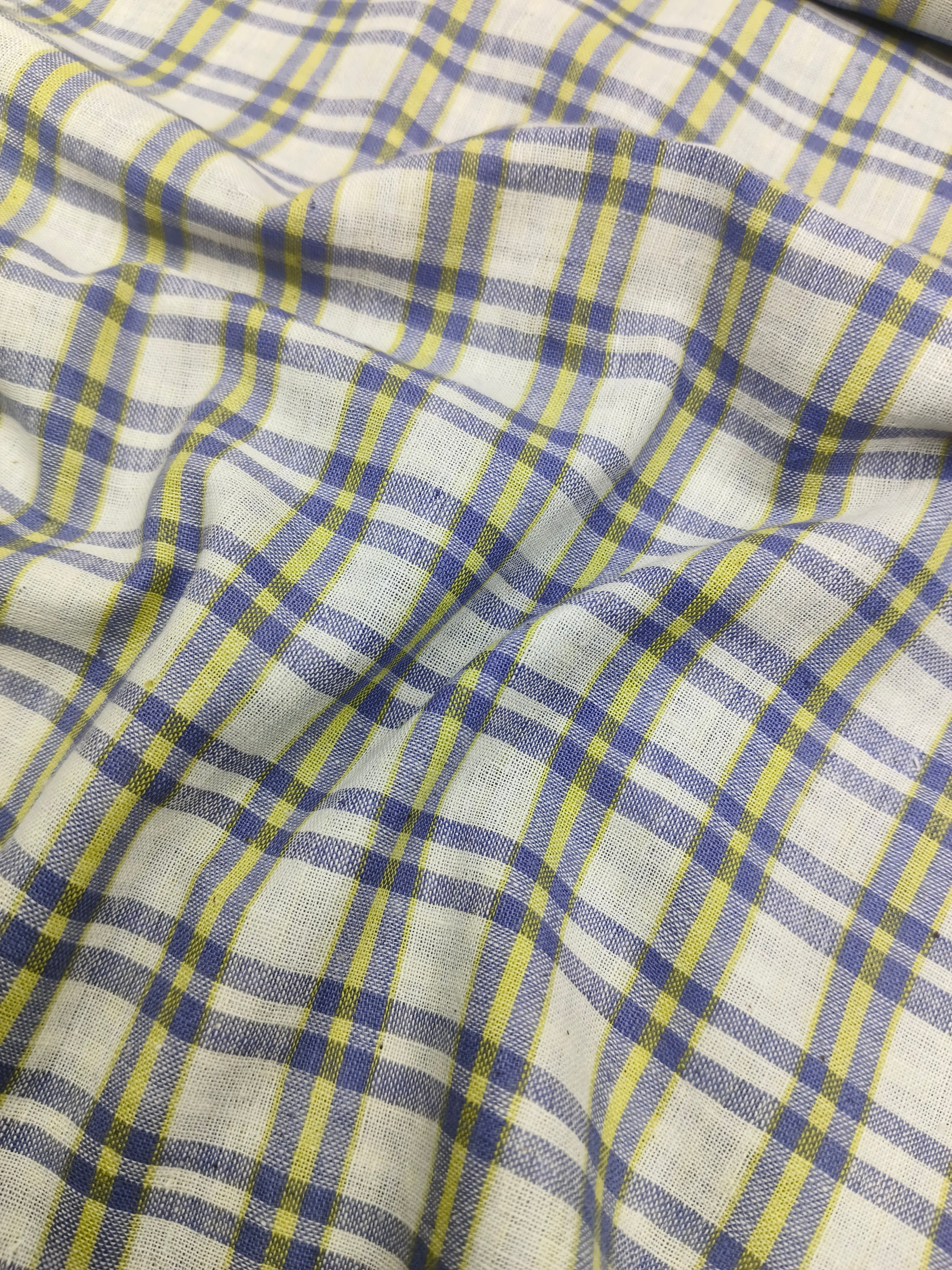 Handwoven Cotton Check Fabric CHK27