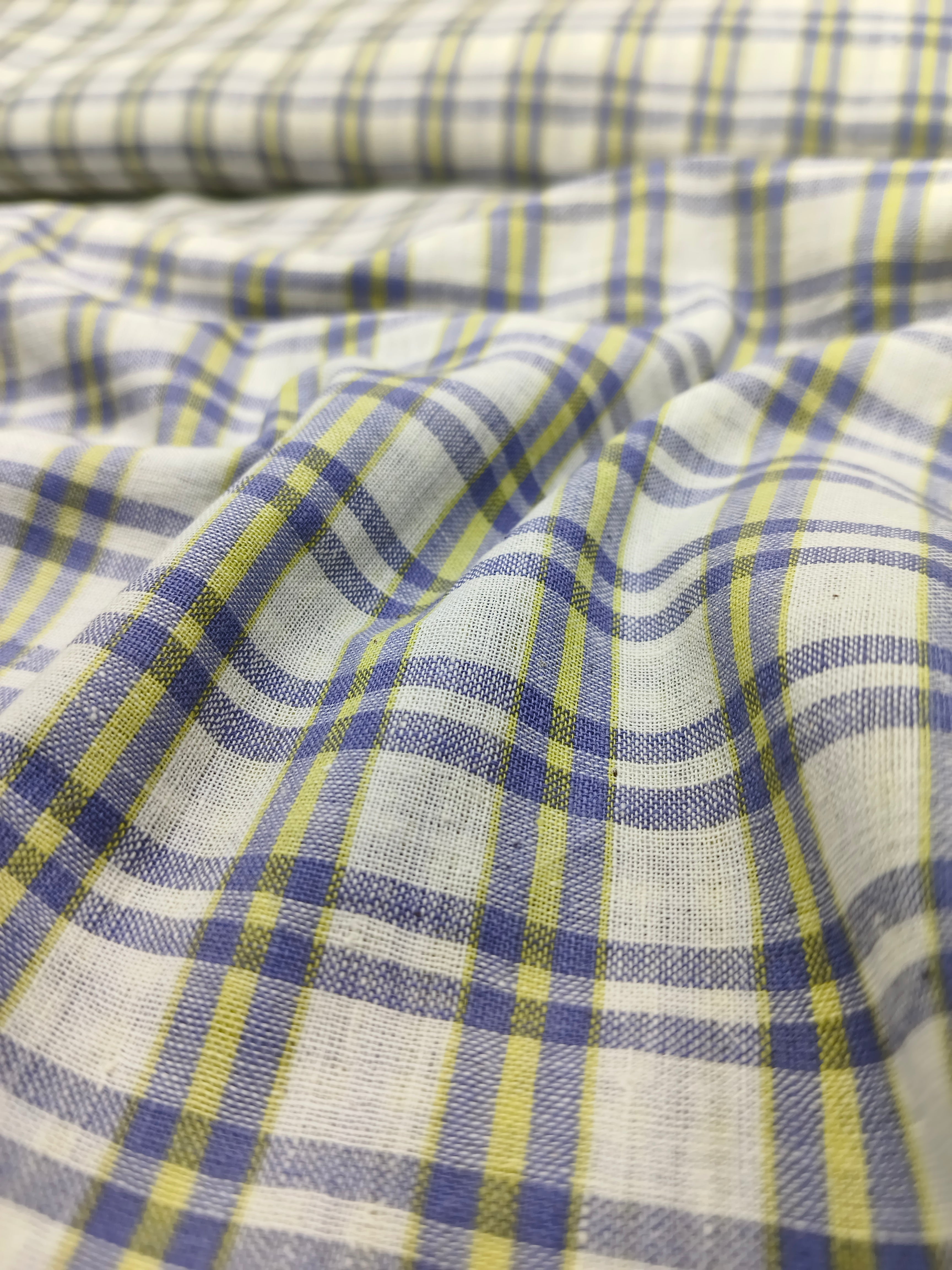 Handwoven Cotton Check Fabric CHK27