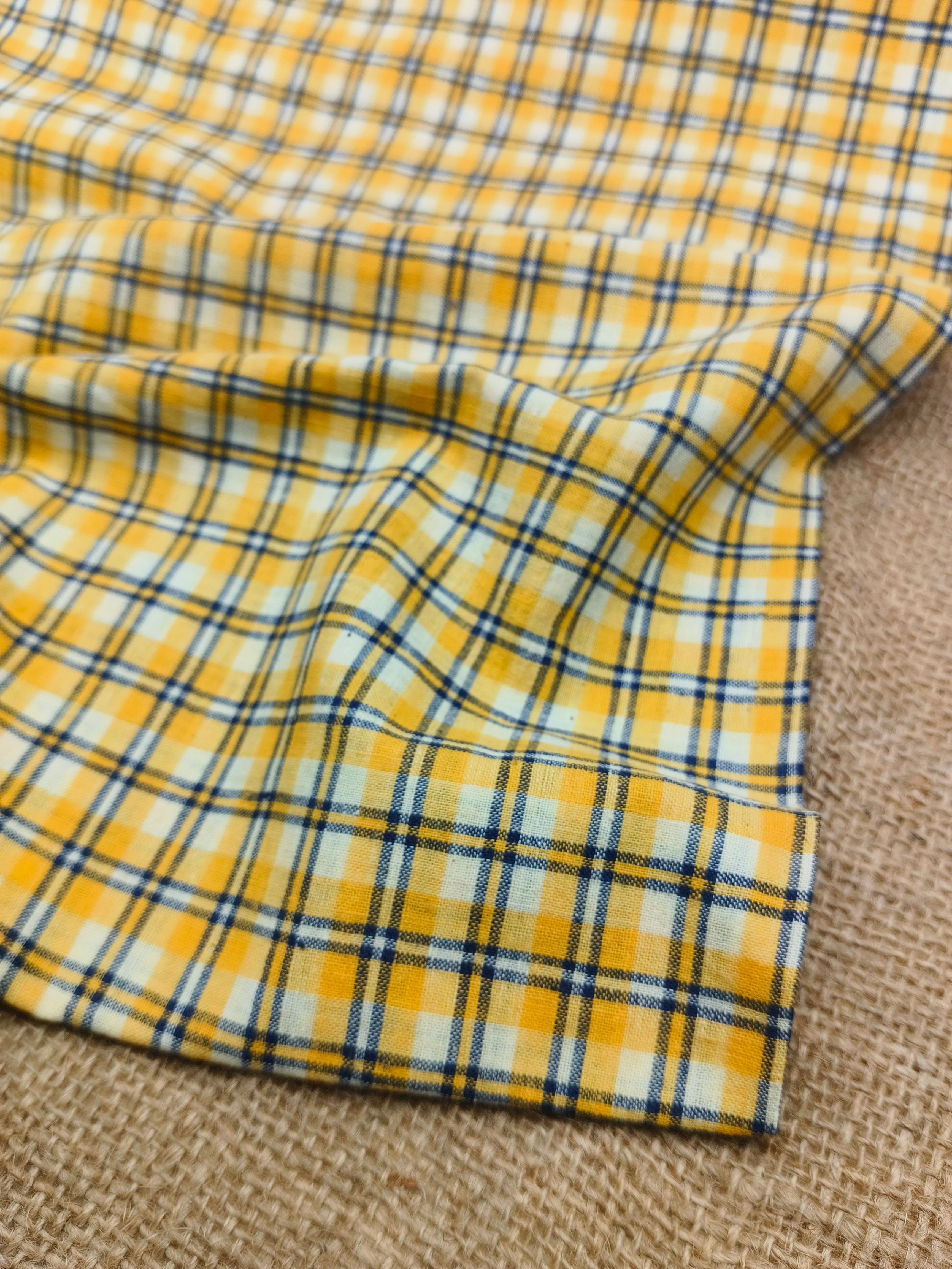 Handwoven Cotton Check Fabric CHK16