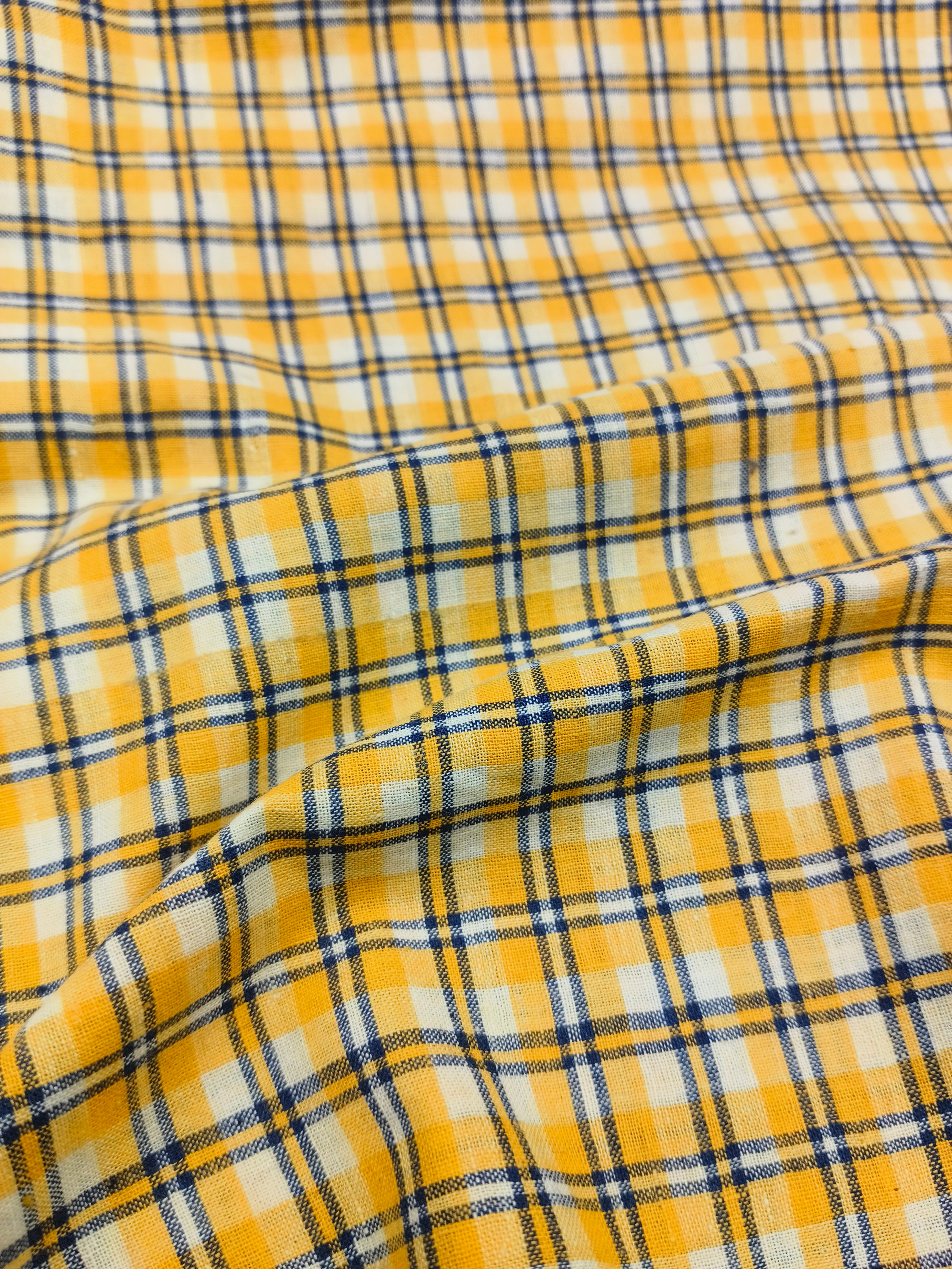 Handwoven Cotton Check Fabric CHK16