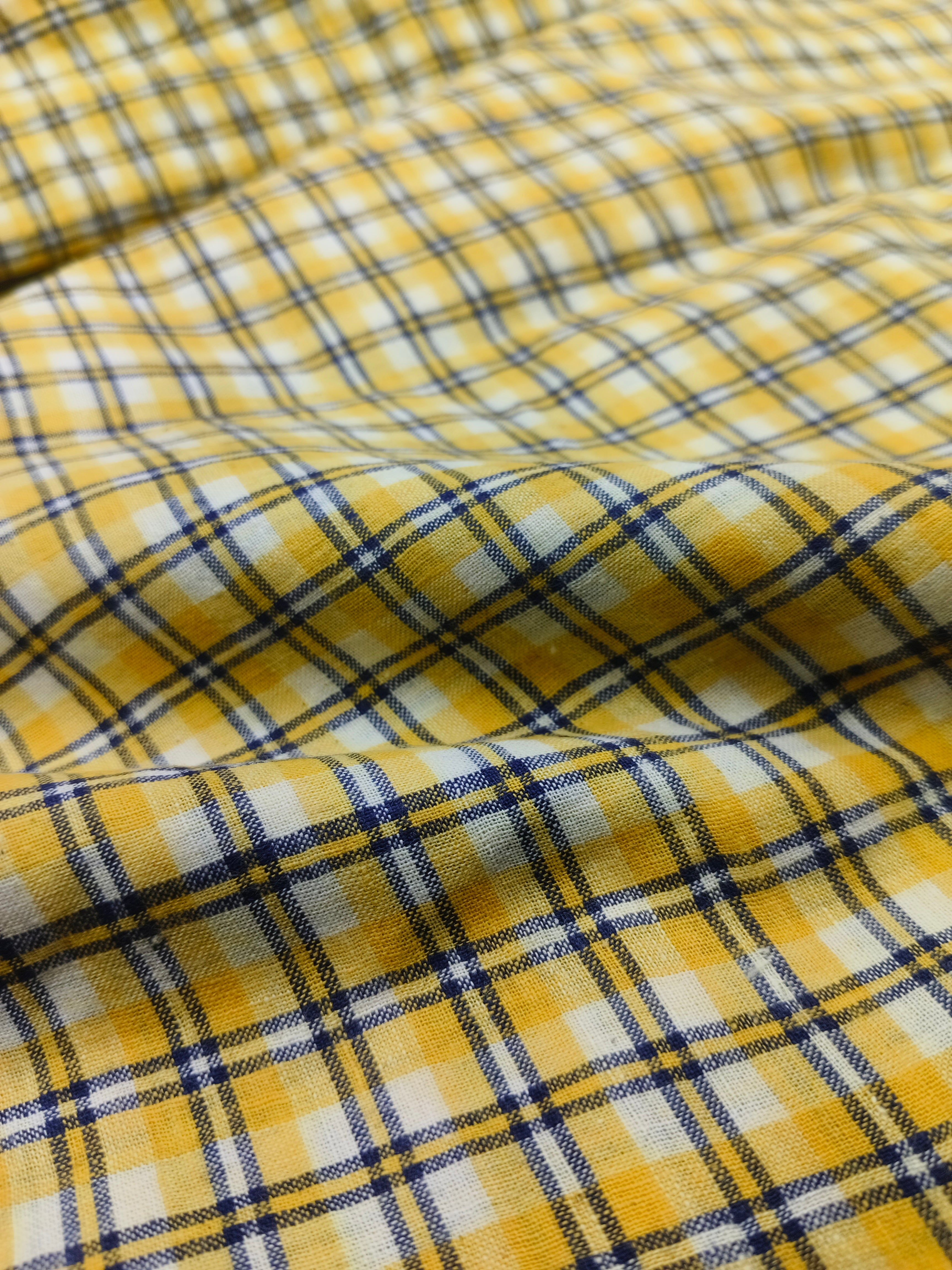 Handwoven Cotton Check Fabric CHK16