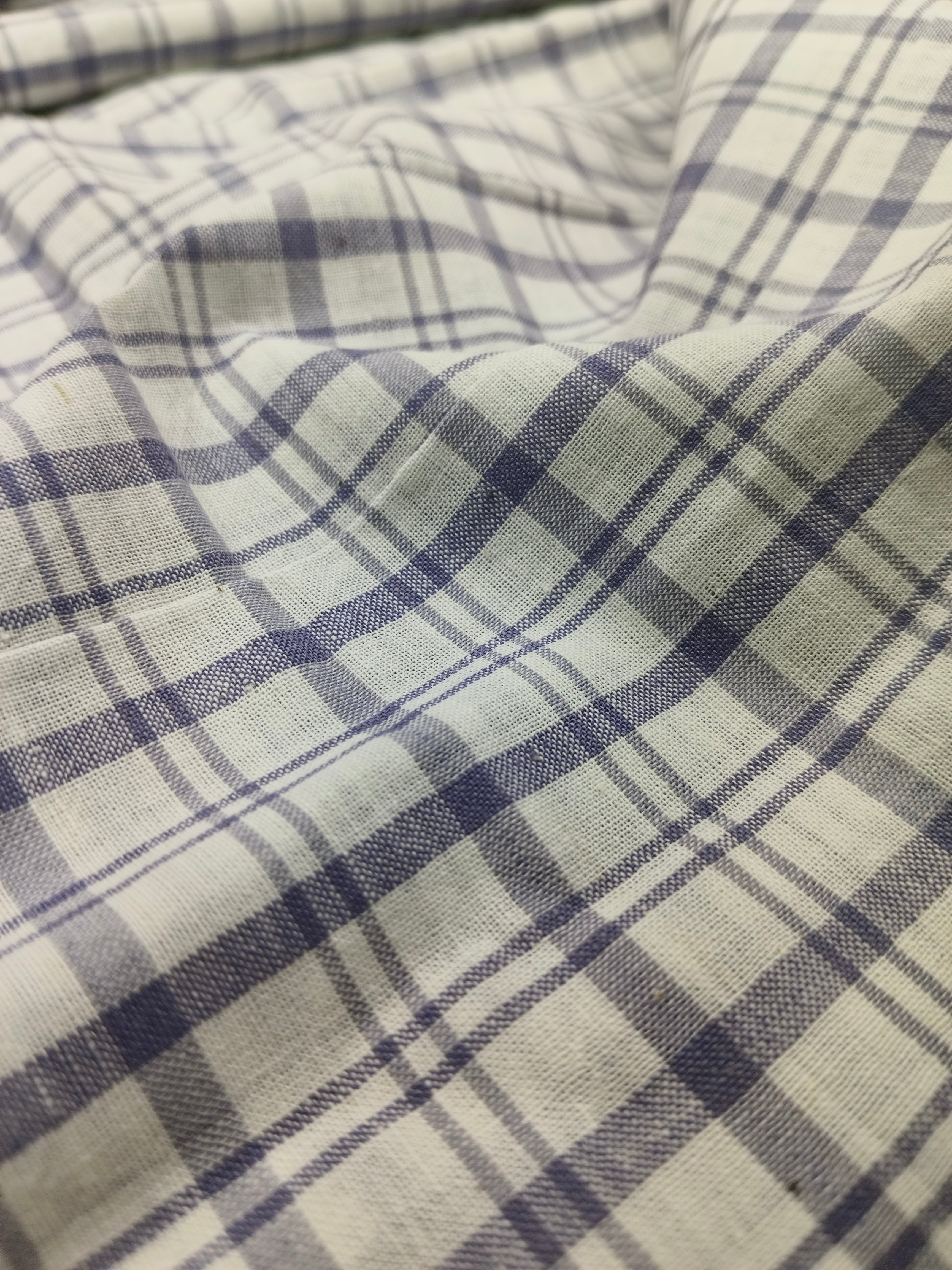 Handwoven Cotton Check Fabric CHK35