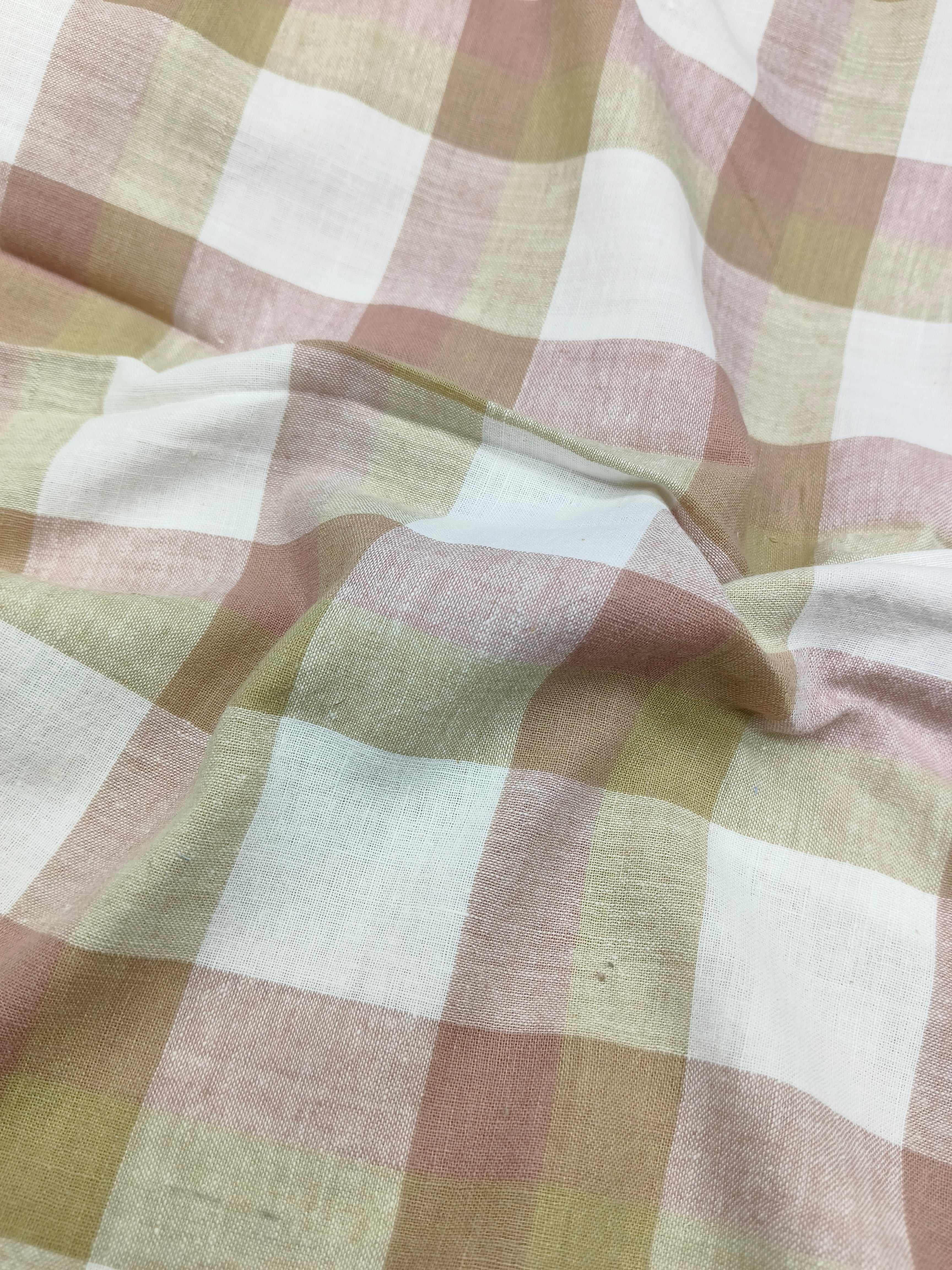 Handwoven Cotton Check Fabric CHK-12
