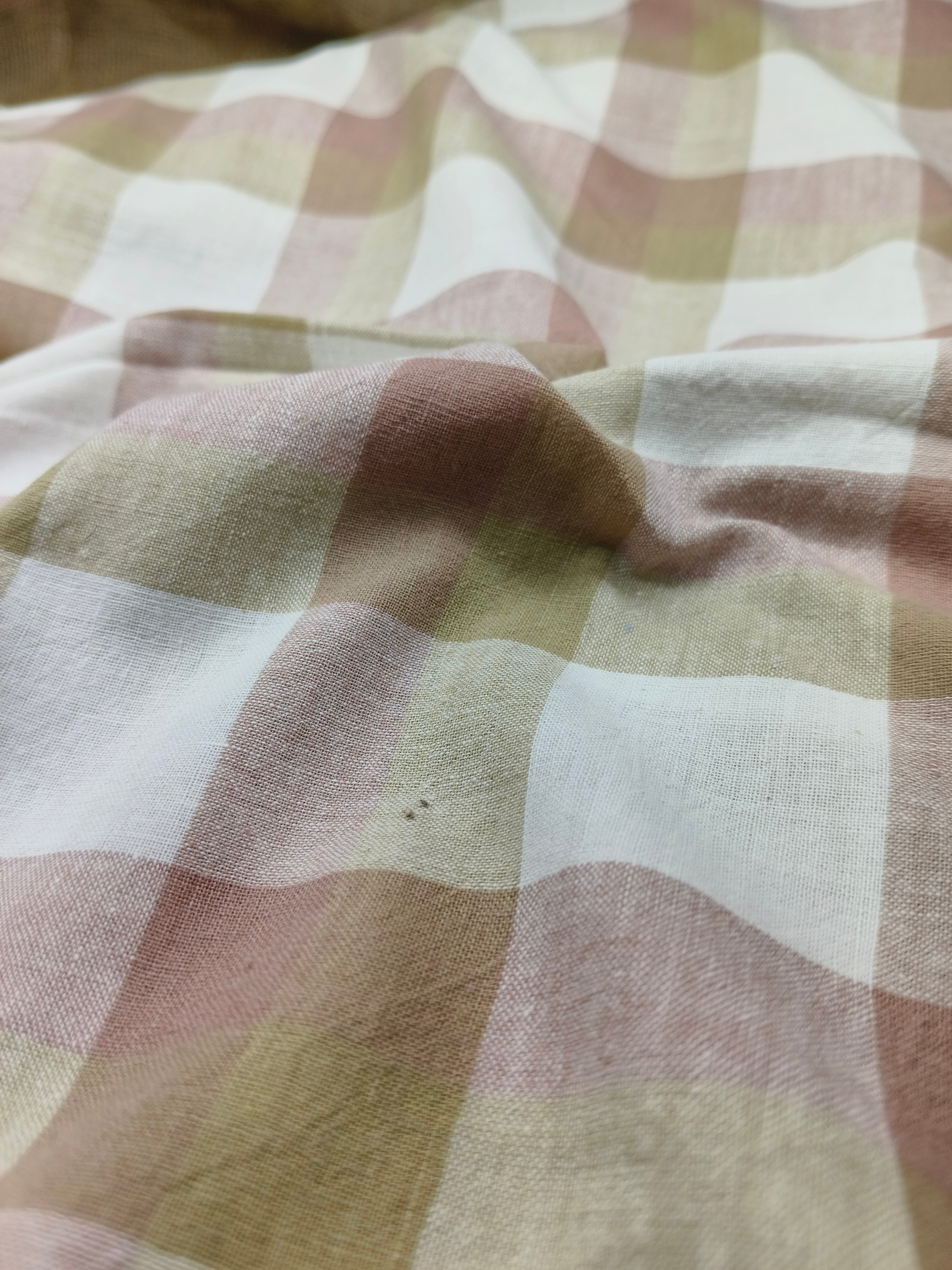Handwoven Cotton Check Fabric CHK-12