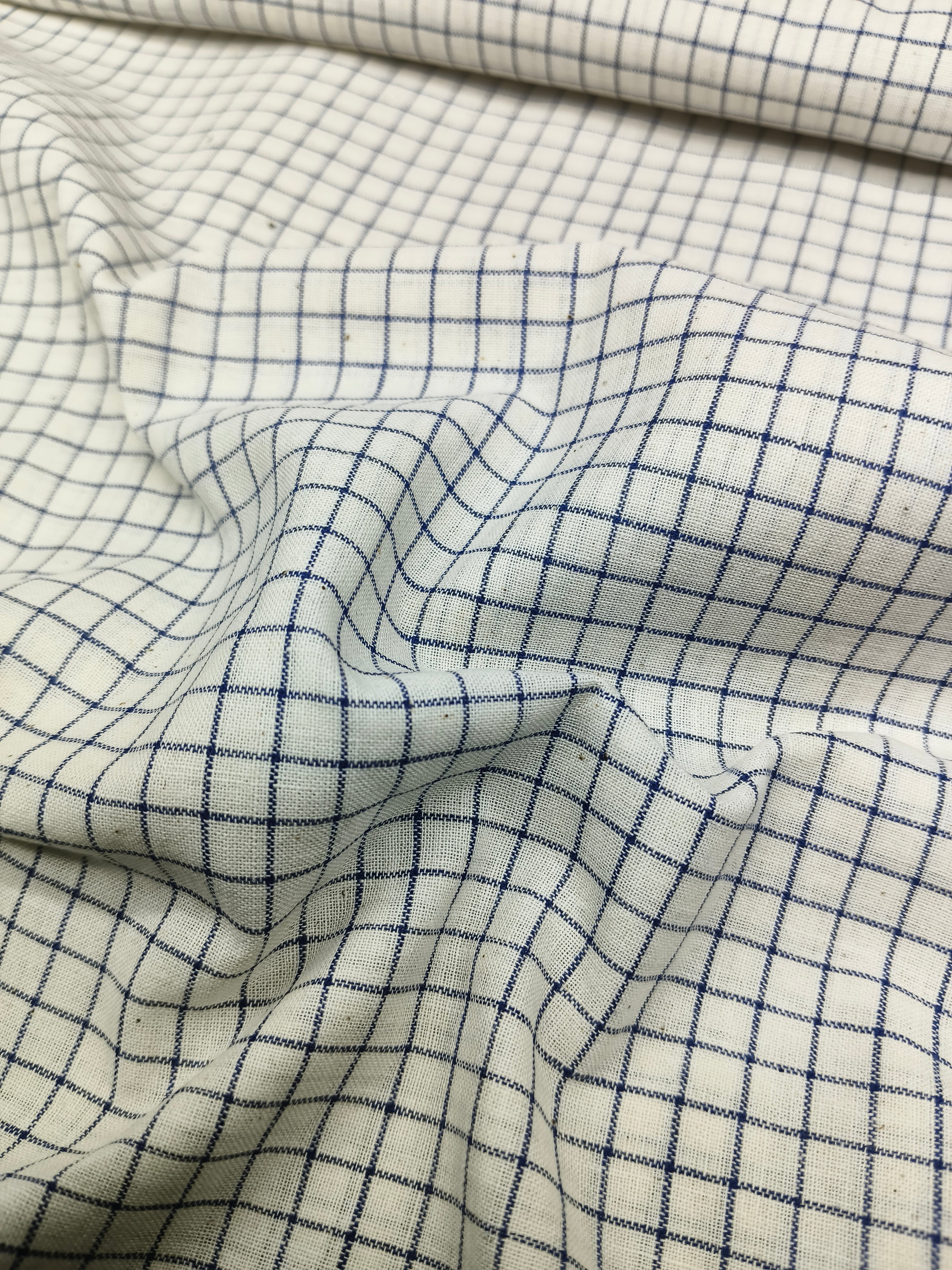 Handwoven Cotton Check Fabric CHK34