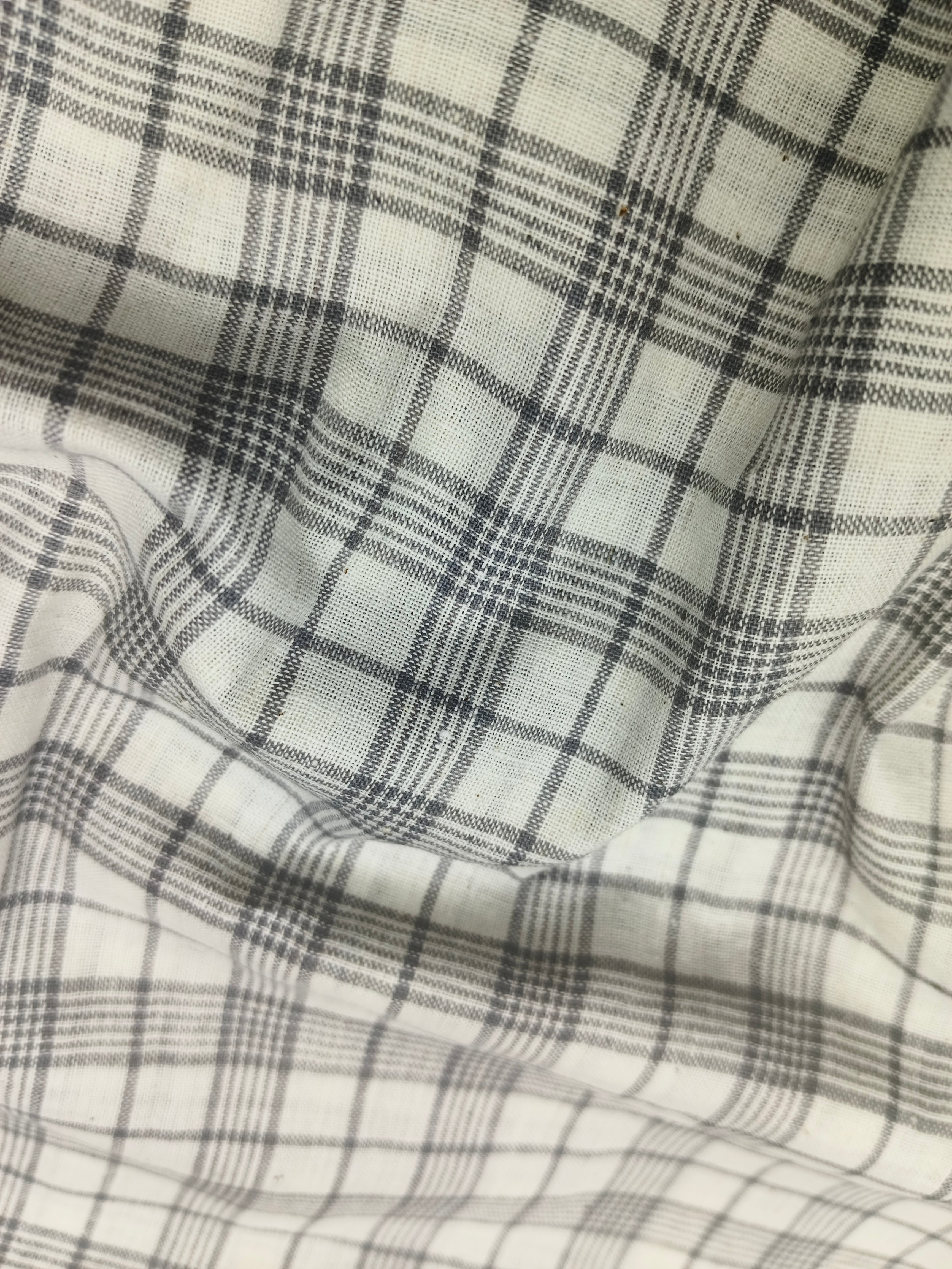 Handwoven Cotton Check Fabric CHK5
