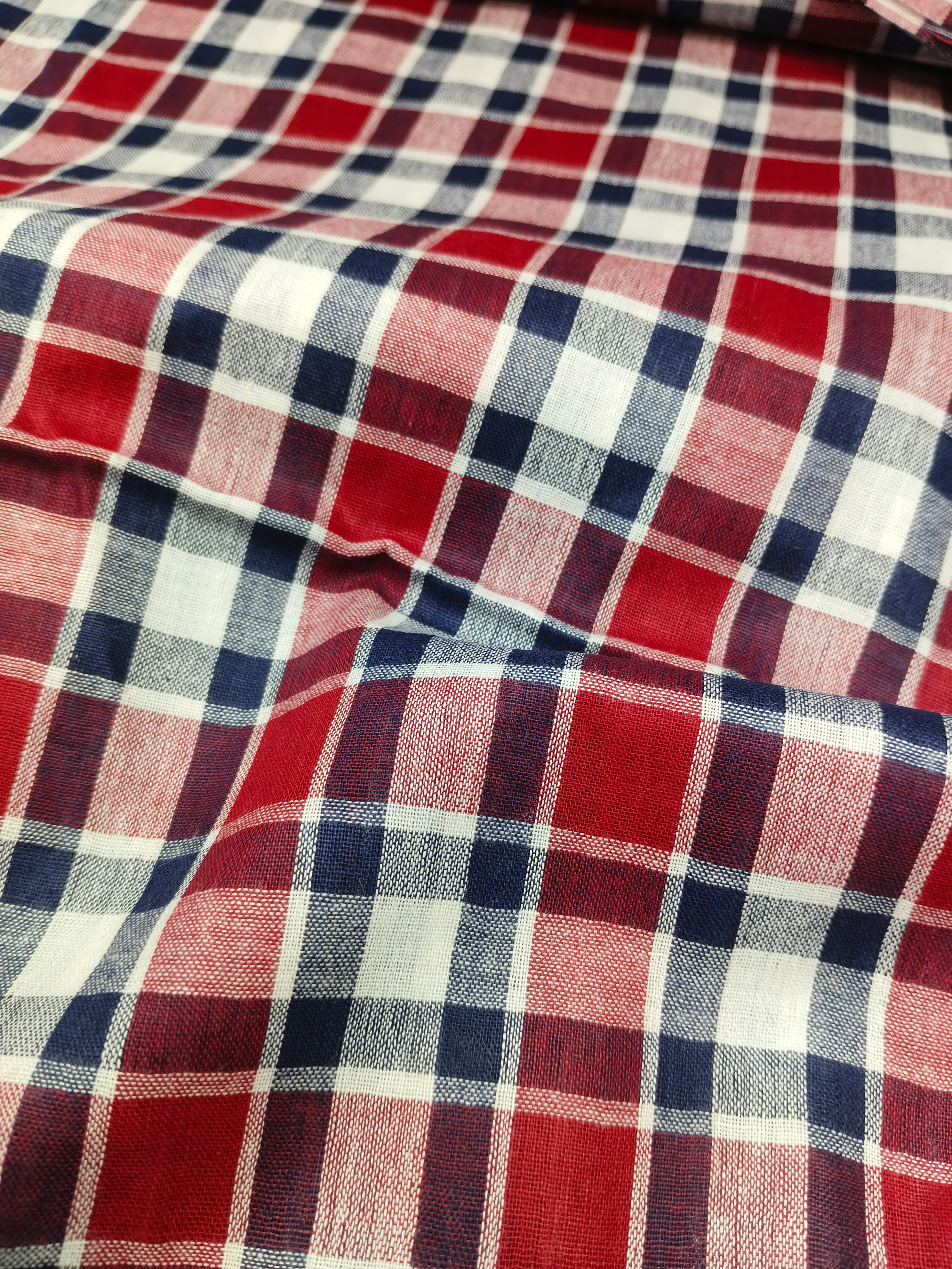 Handwoven Cotton Check Fabric CHK6