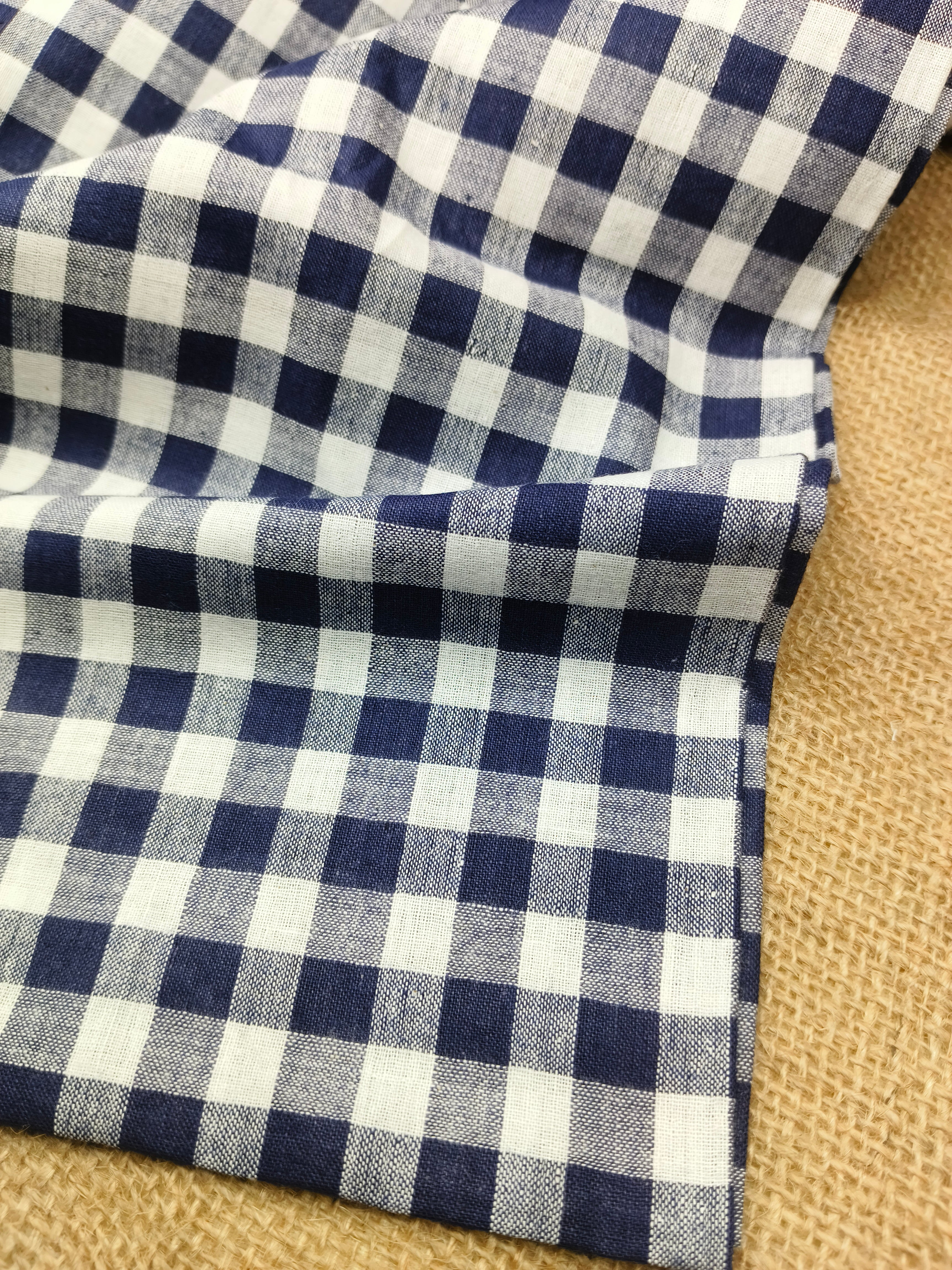 Handwoven Cotton Check Fabric CHK4