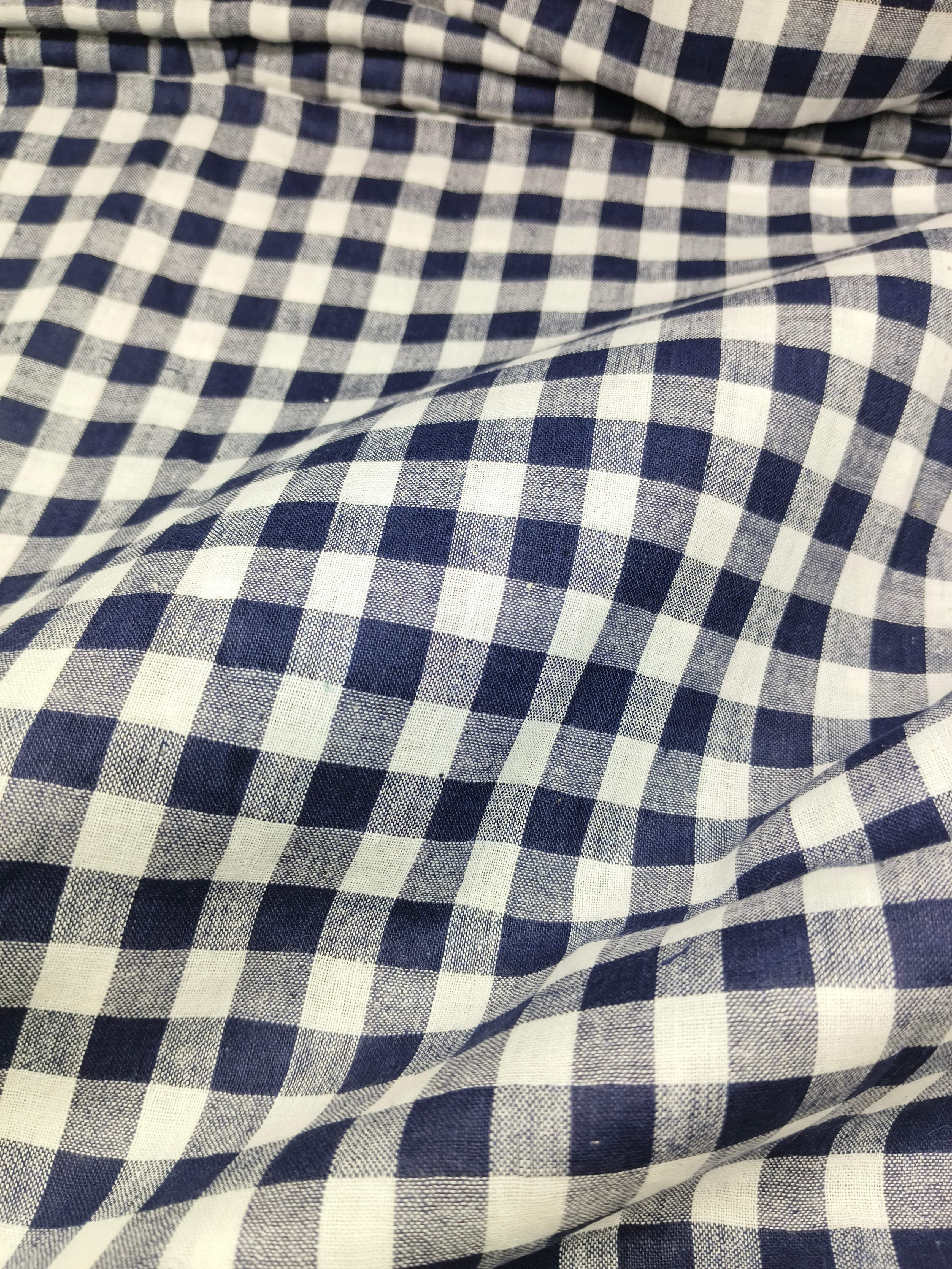Handwoven Cotton Check Fabric CHK4
