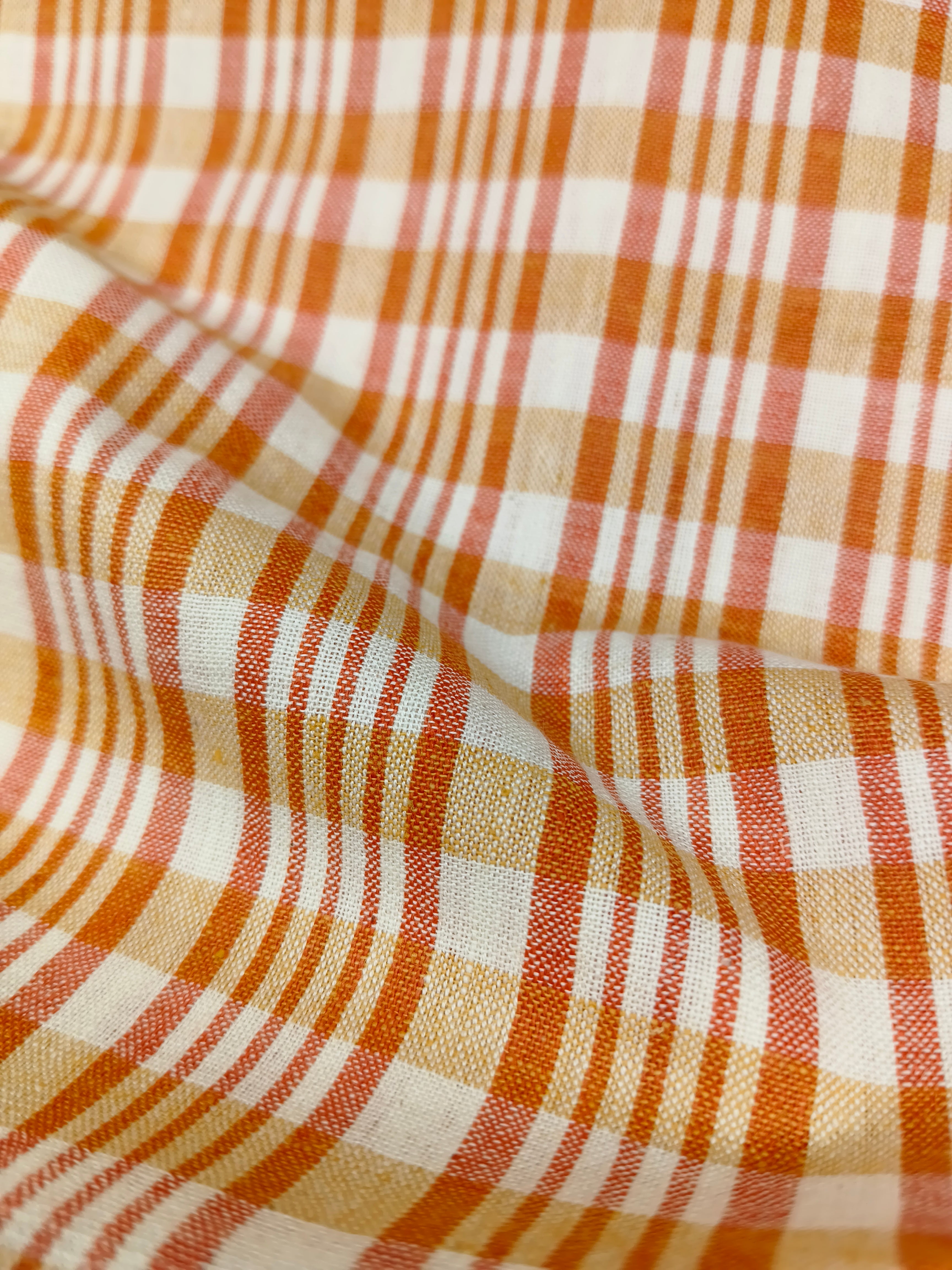 Handwoven Cotton Check Fabric CHK3