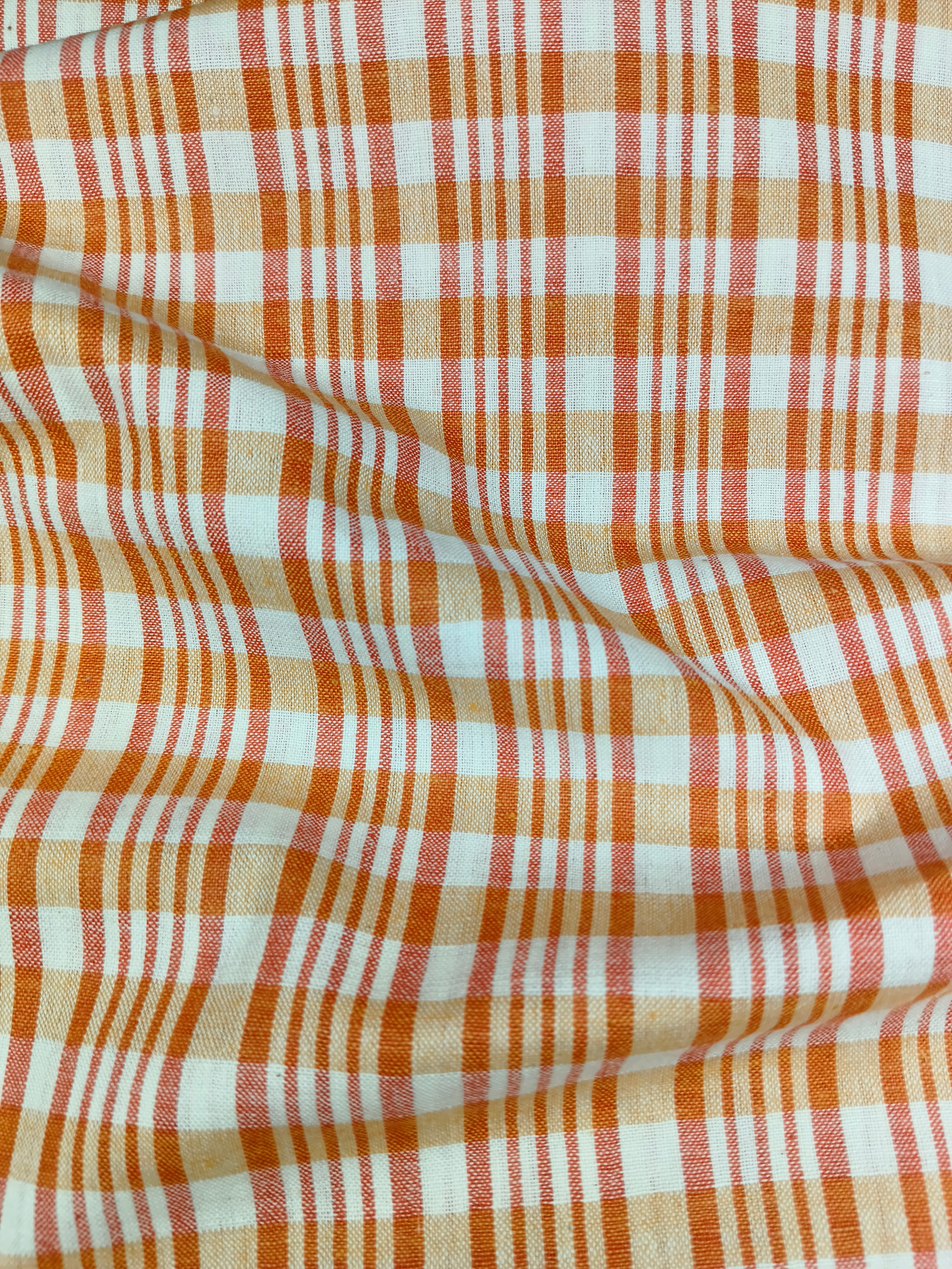 Handwoven Cotton Check Fabric CHK3