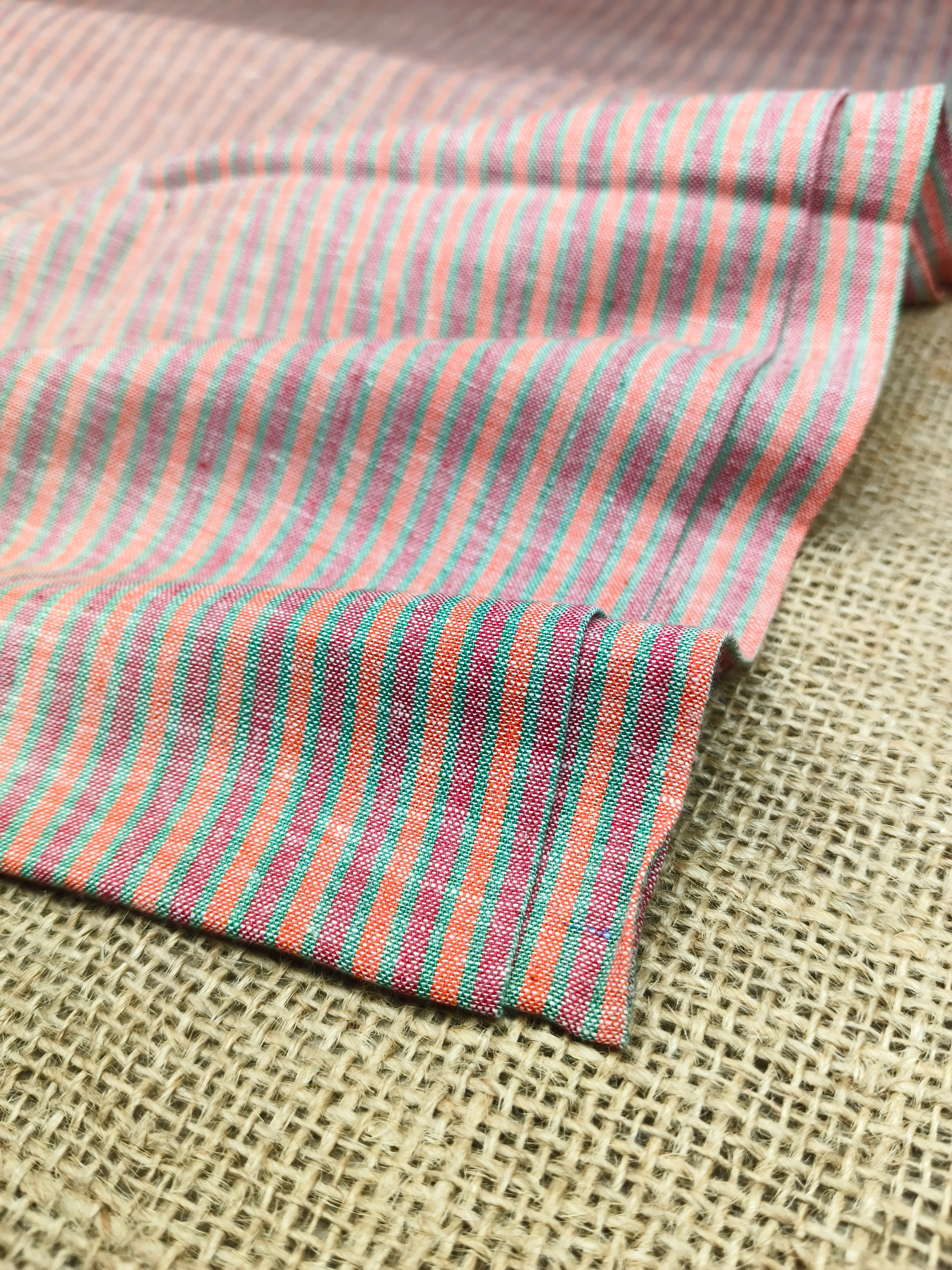 Handwoven Cotton Strip Fabric STP10