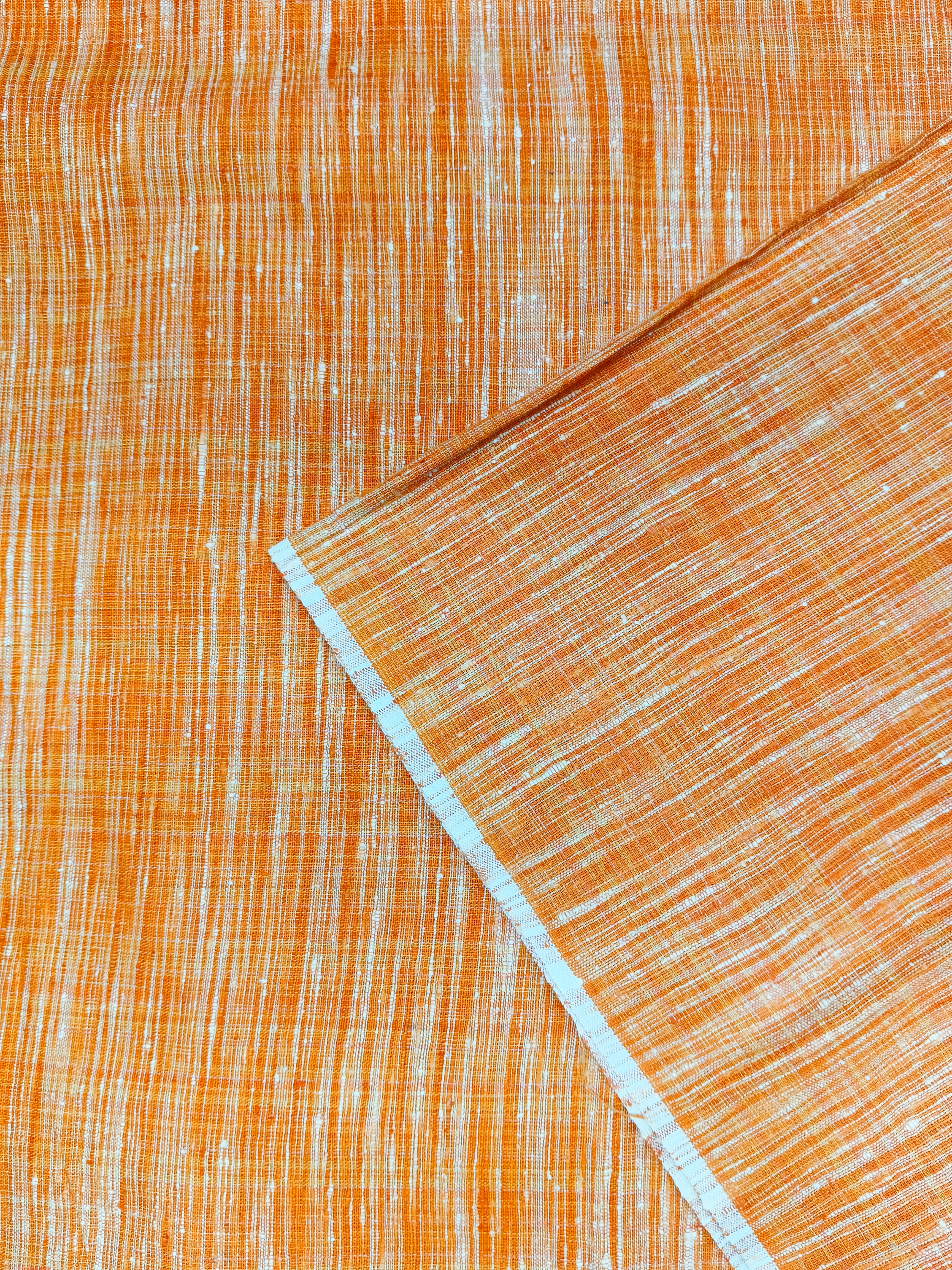 Orange Jharna Khaddar Fabric