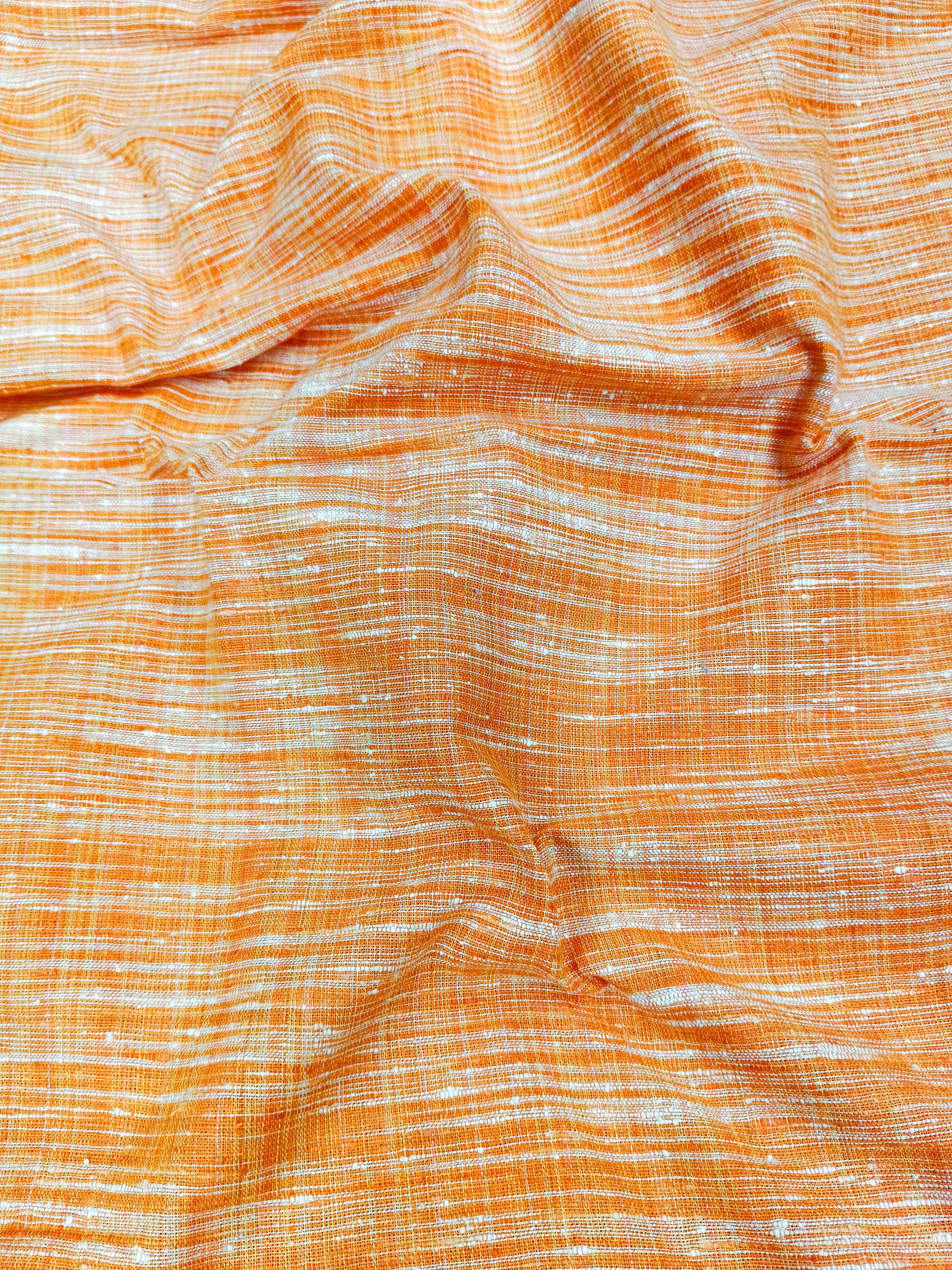 Orange Jharna Khaddar Fabric