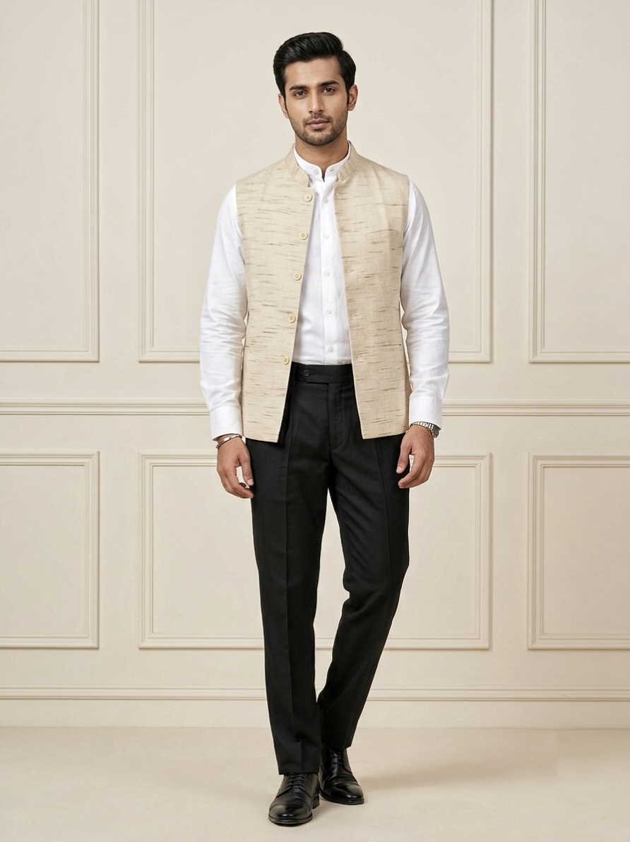 Khadi Half Jackets Lite Biskit Colour