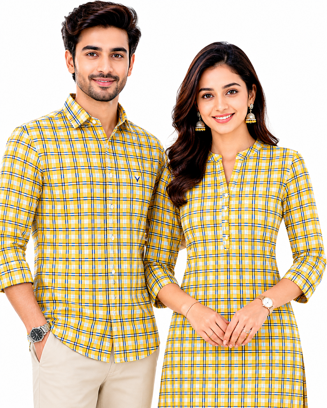 Handwoven Cotton Check Fabric CHK16
