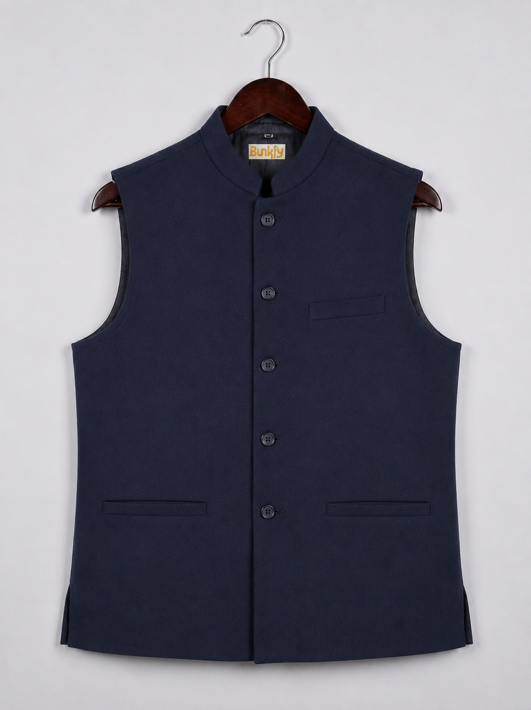 Woolen Nehru Jackets Nevy Blue Colour